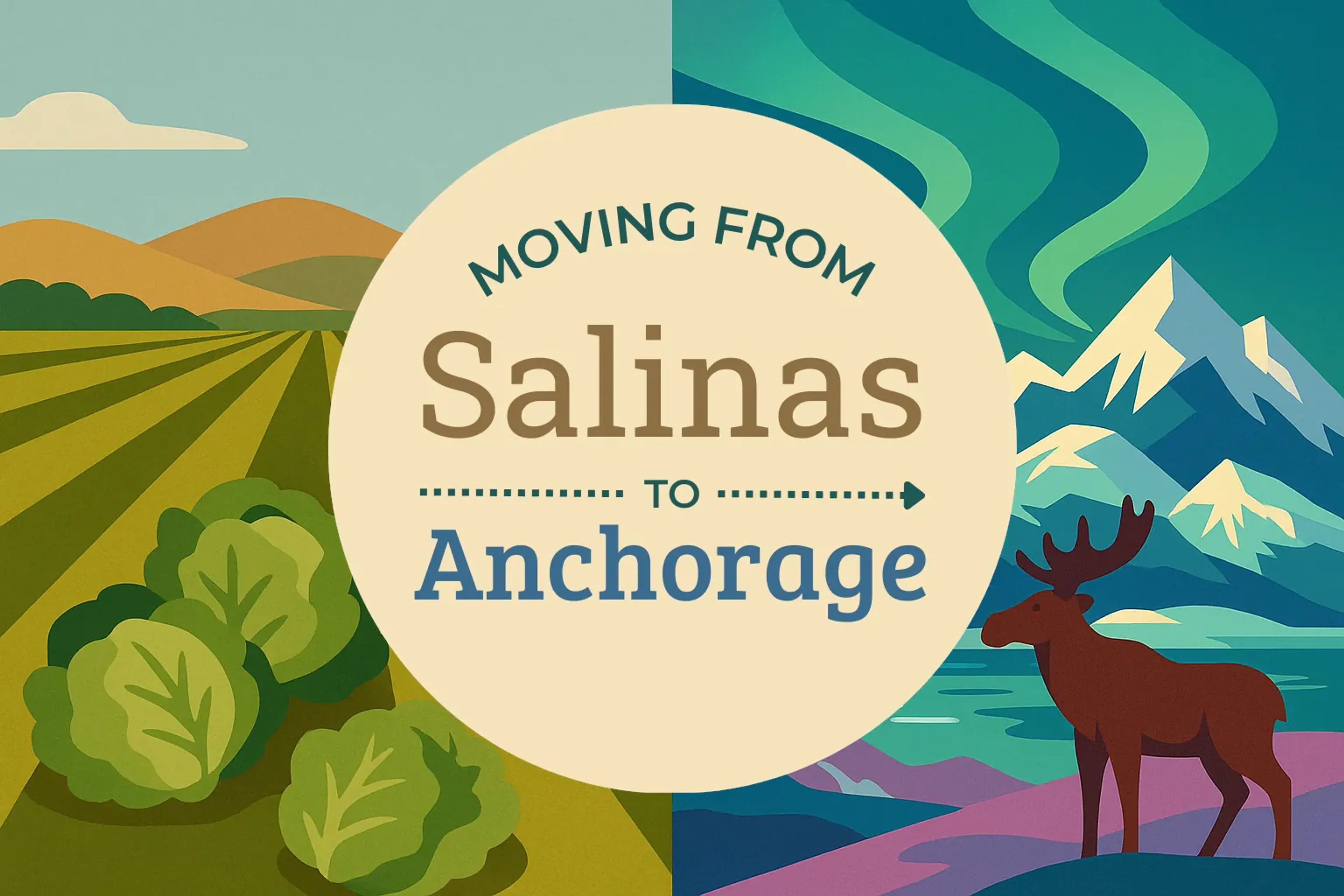 Side-by-side comparison of Salinas to Anchorage moving companies