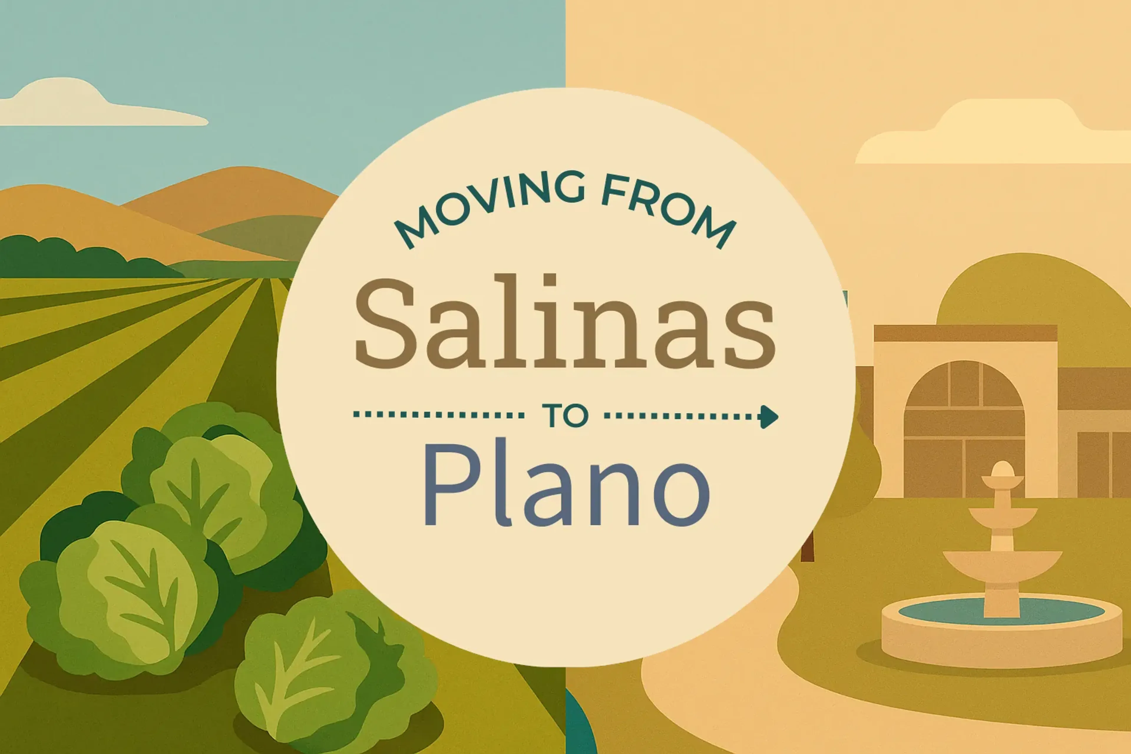 Side-by-side comparison of Salinas to Plano moving companies