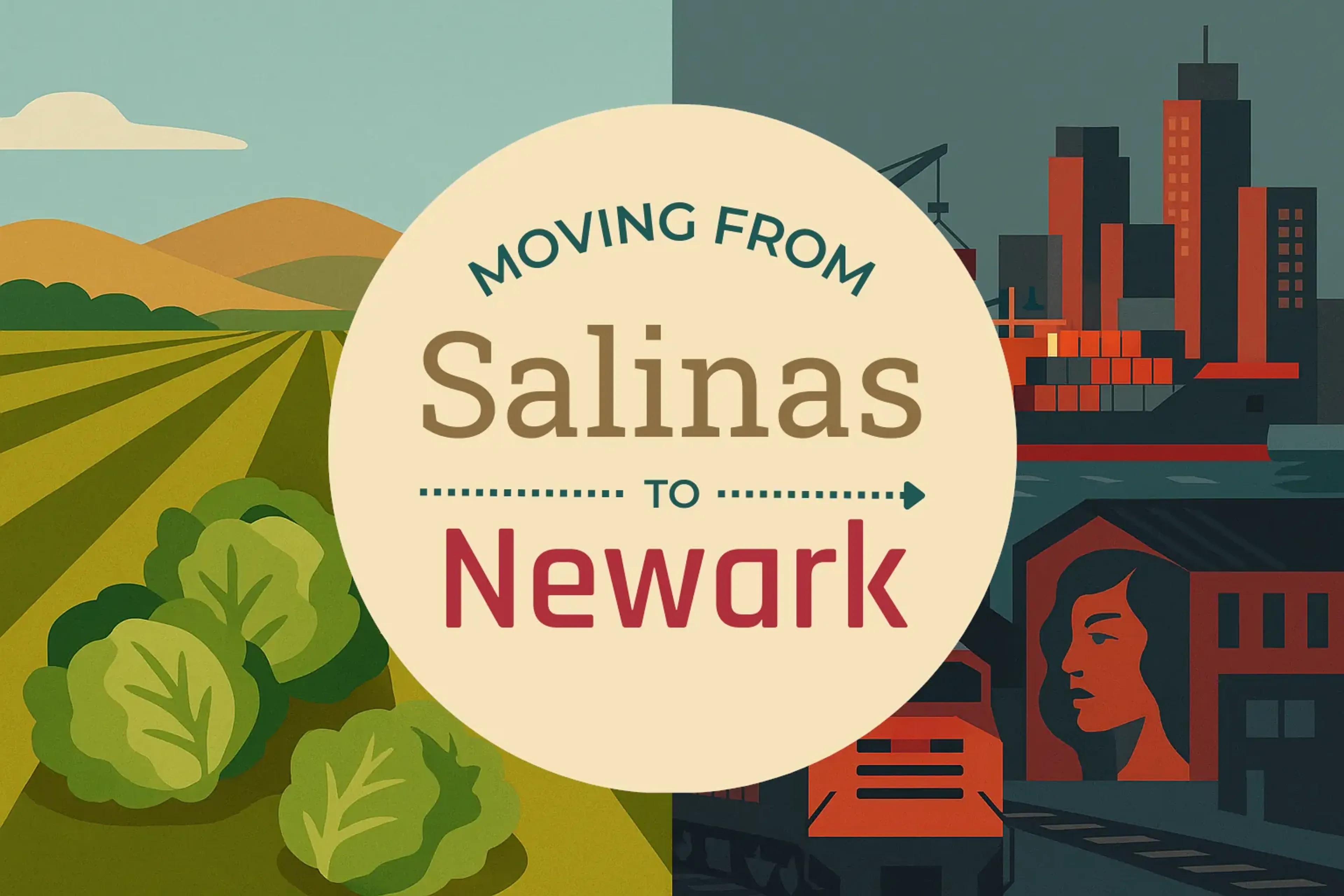 Side-by-side comparison of Salinas to Newark moving companies