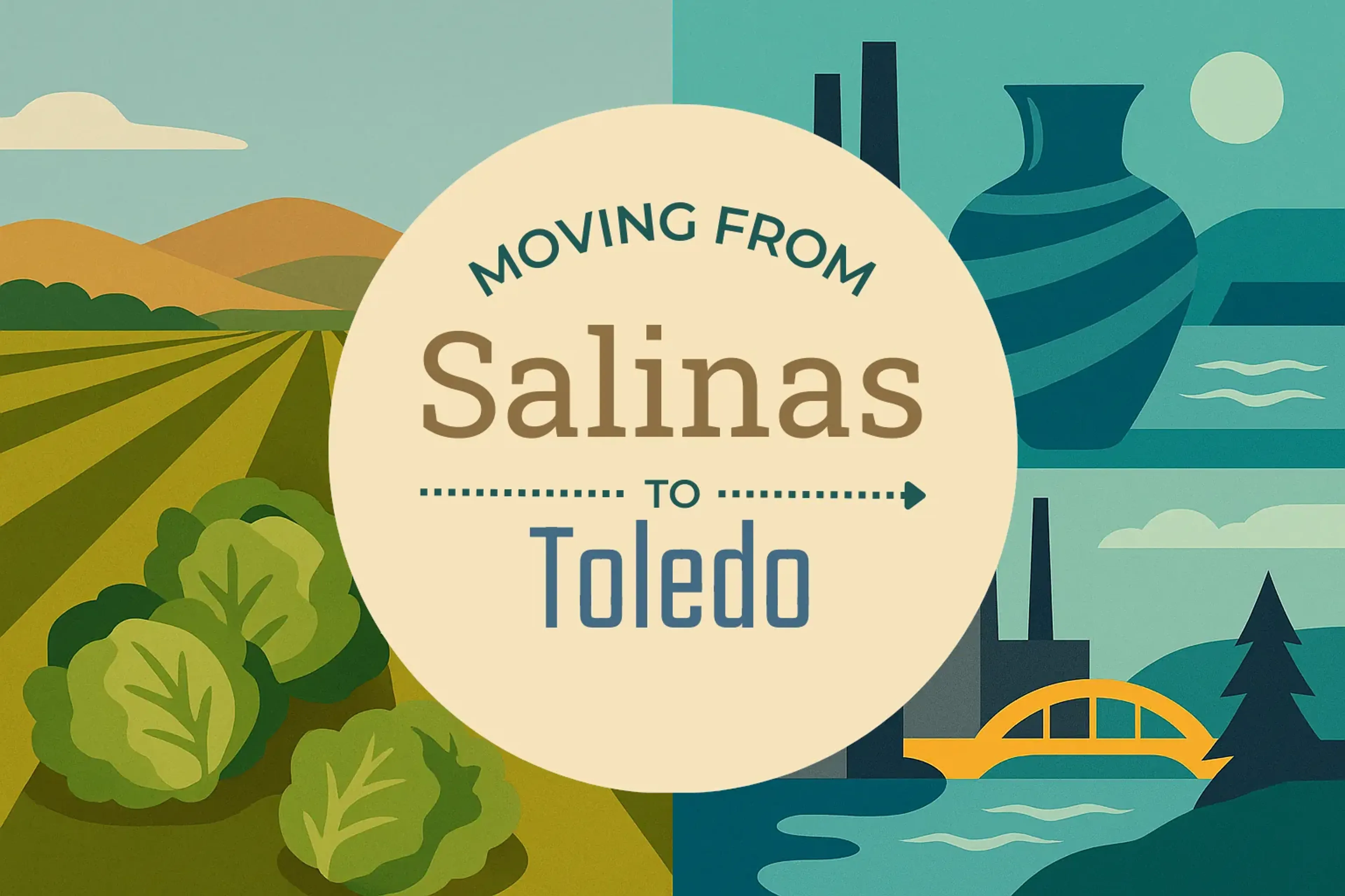 Side-by-side comparison of Salinas to Toledo moving companies