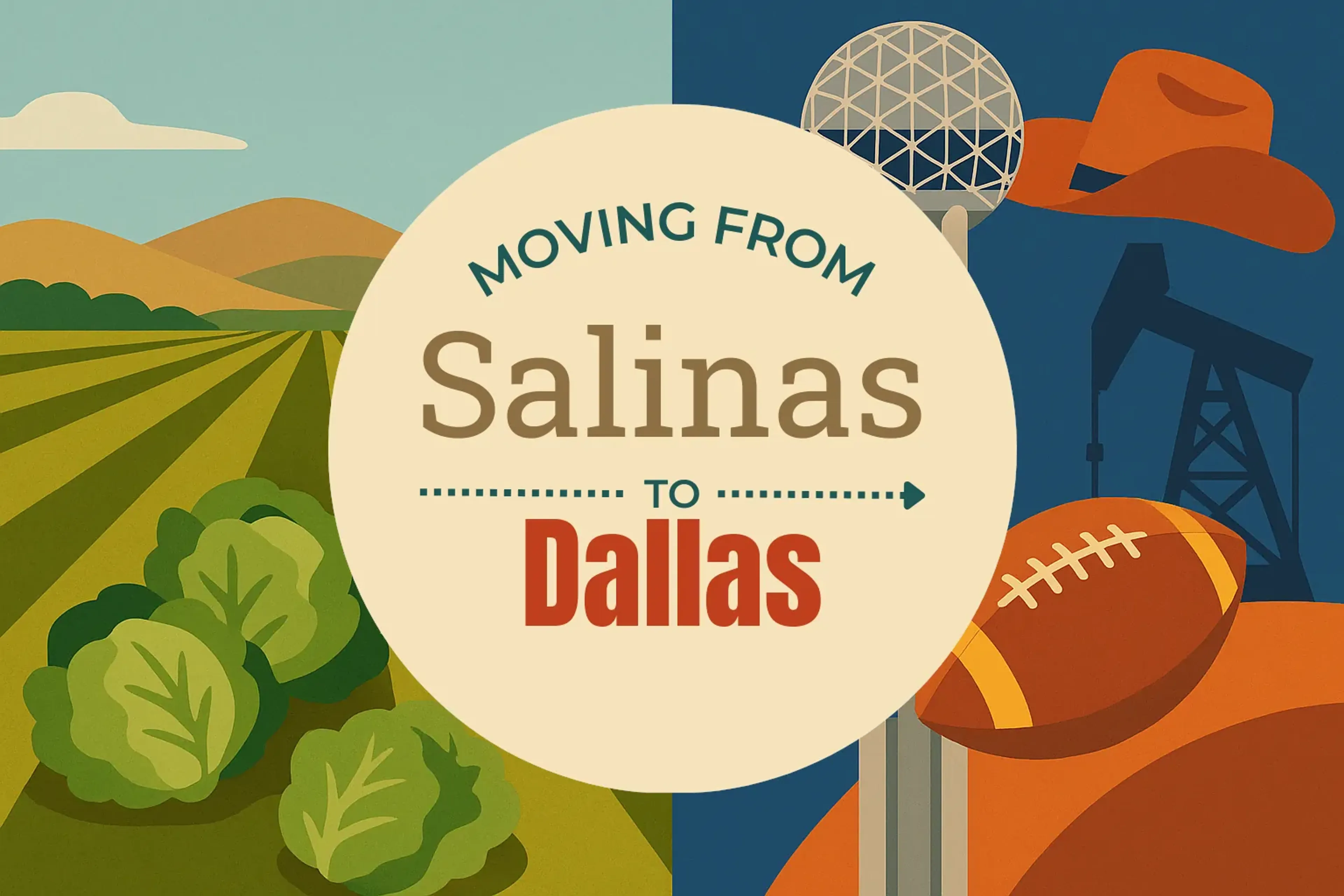 Side-by-side comparison of Salinas to Dallas moving companies