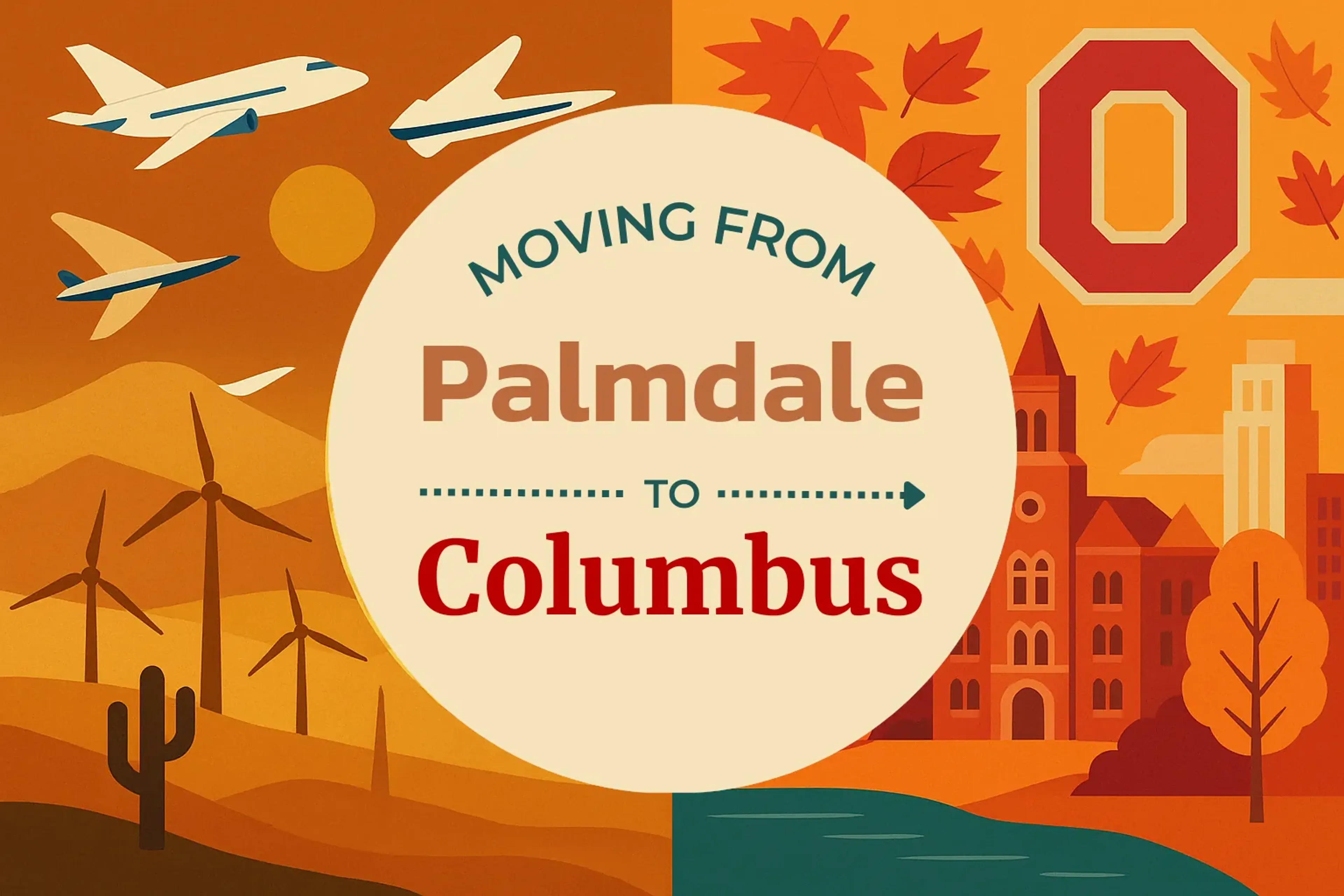 Side-by-side comparison of Palmdale to Columbus moving companies
