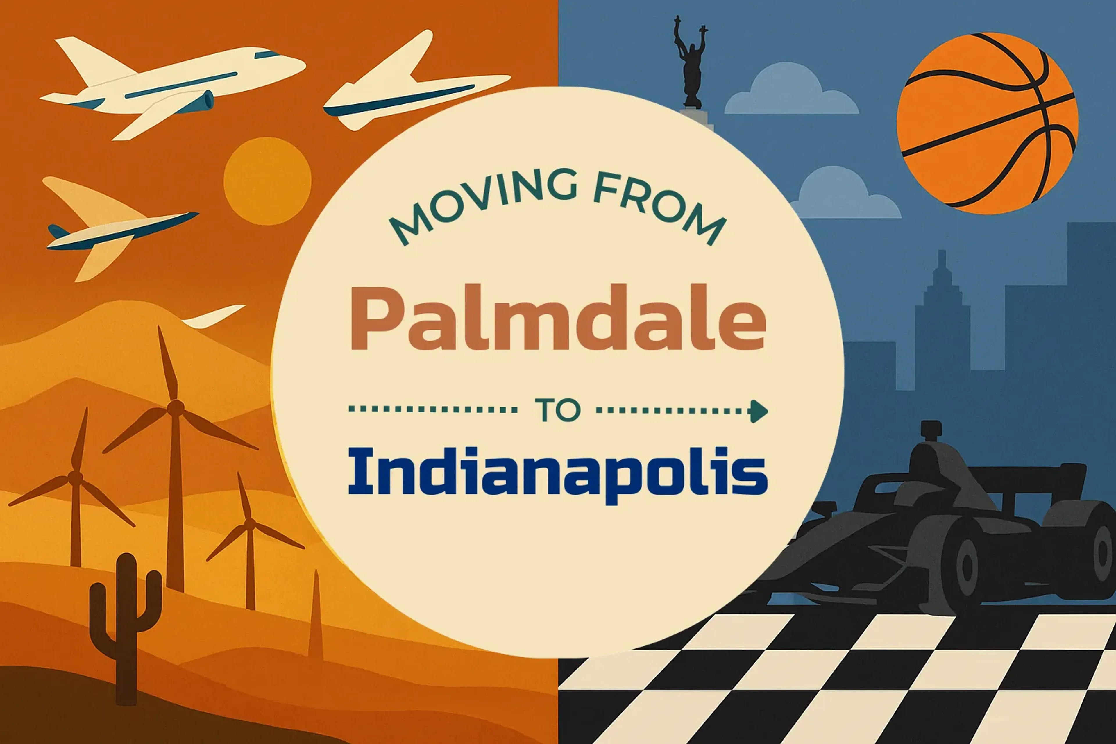 Side-by-side comparison of Palmdale to Indianapolis moving companies