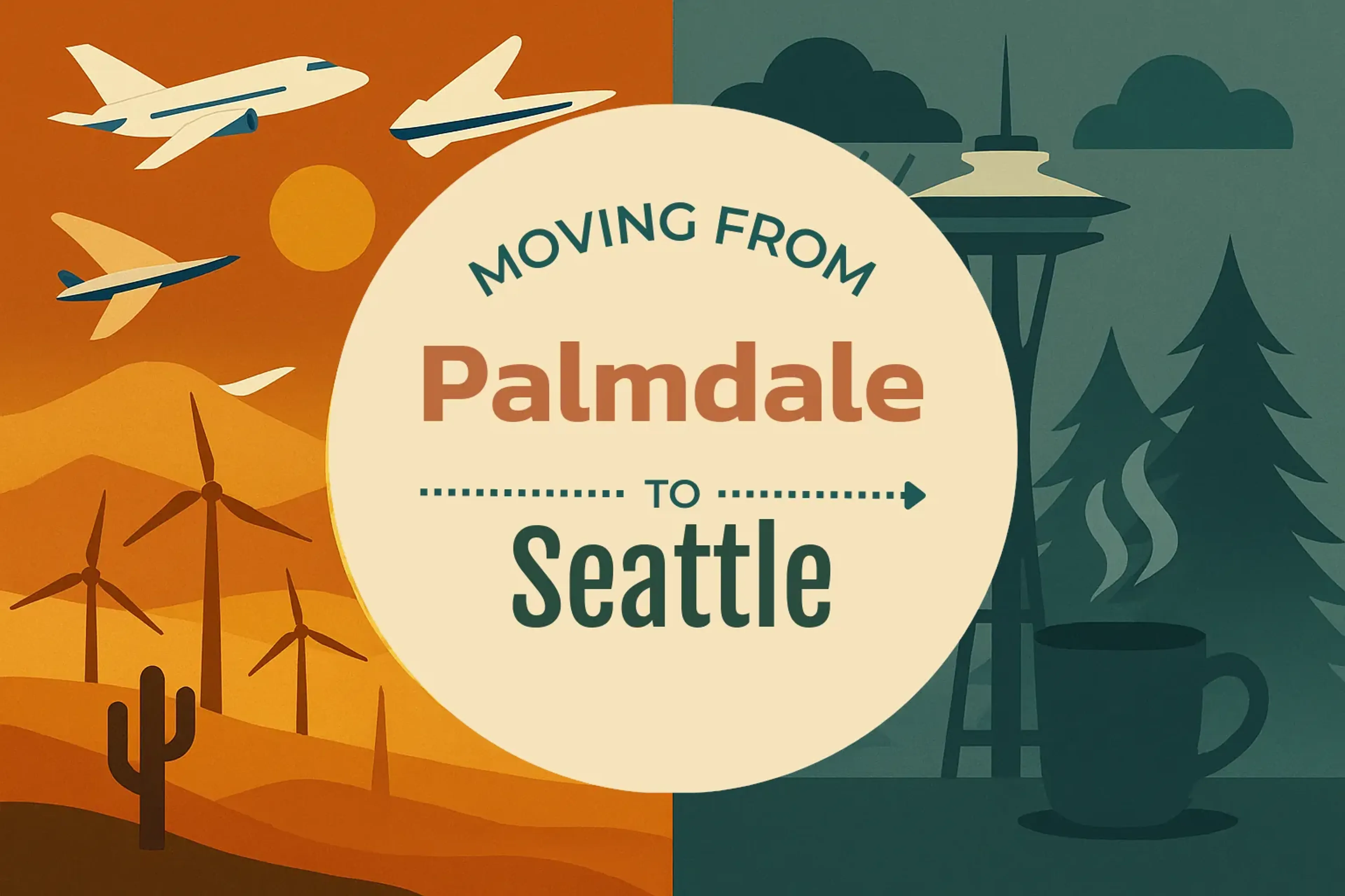 Side-by-side comparison of Palmdale to Seattle moving companies