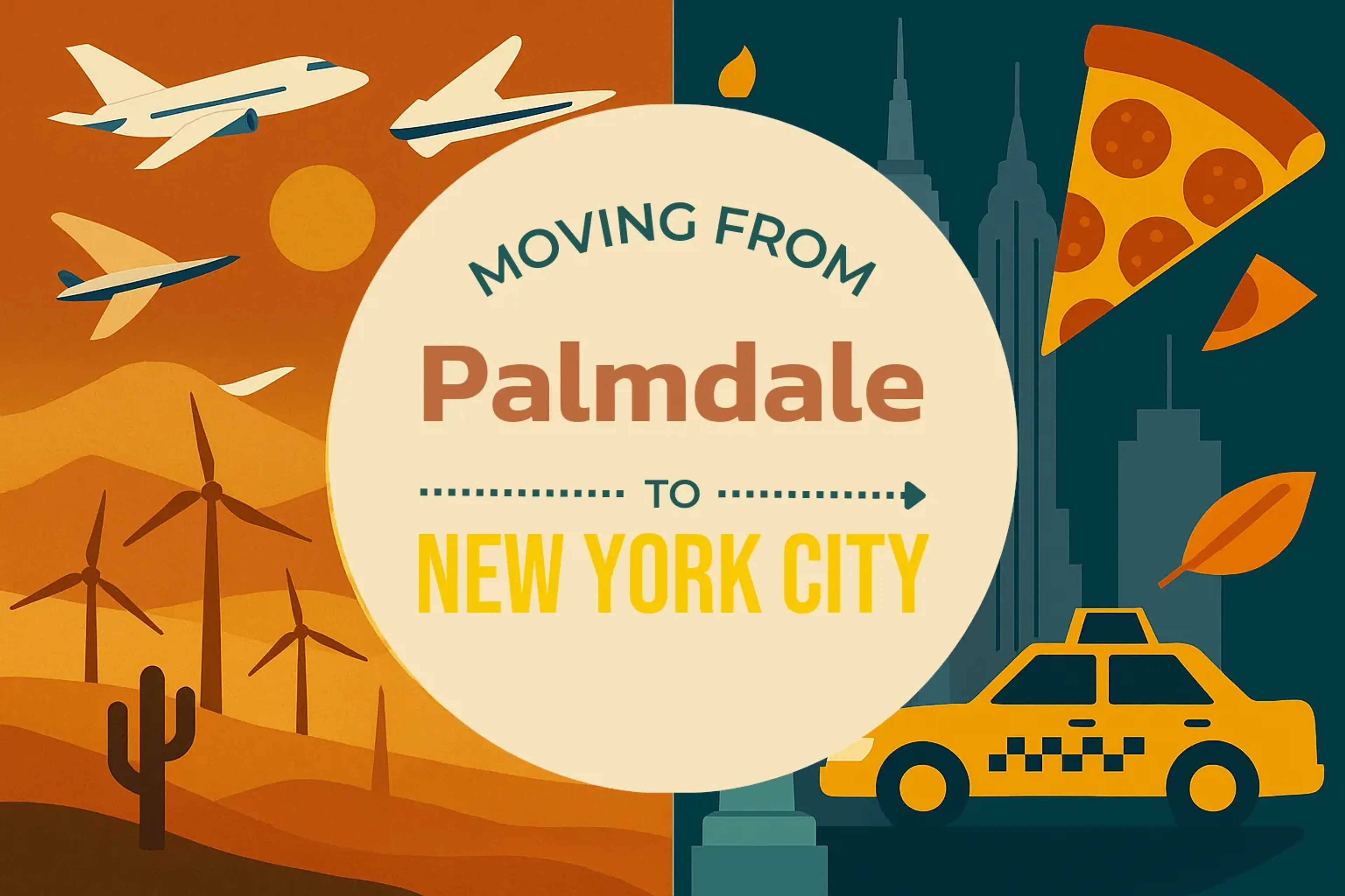Side-by-side comparison of Palmdale to New York City moving companies