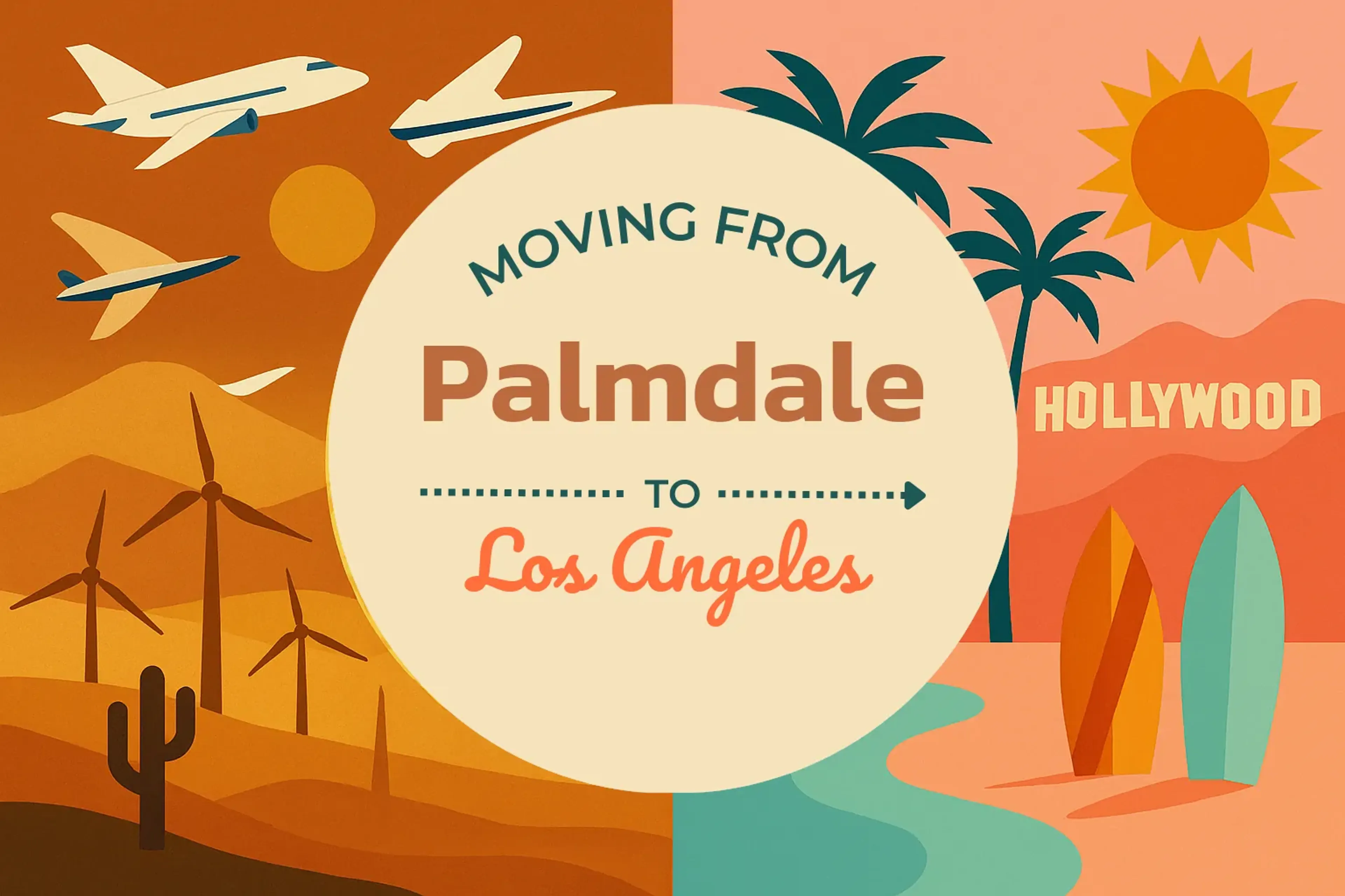 Side-by-side comparison of Palmdale to Los Angeles moving companies