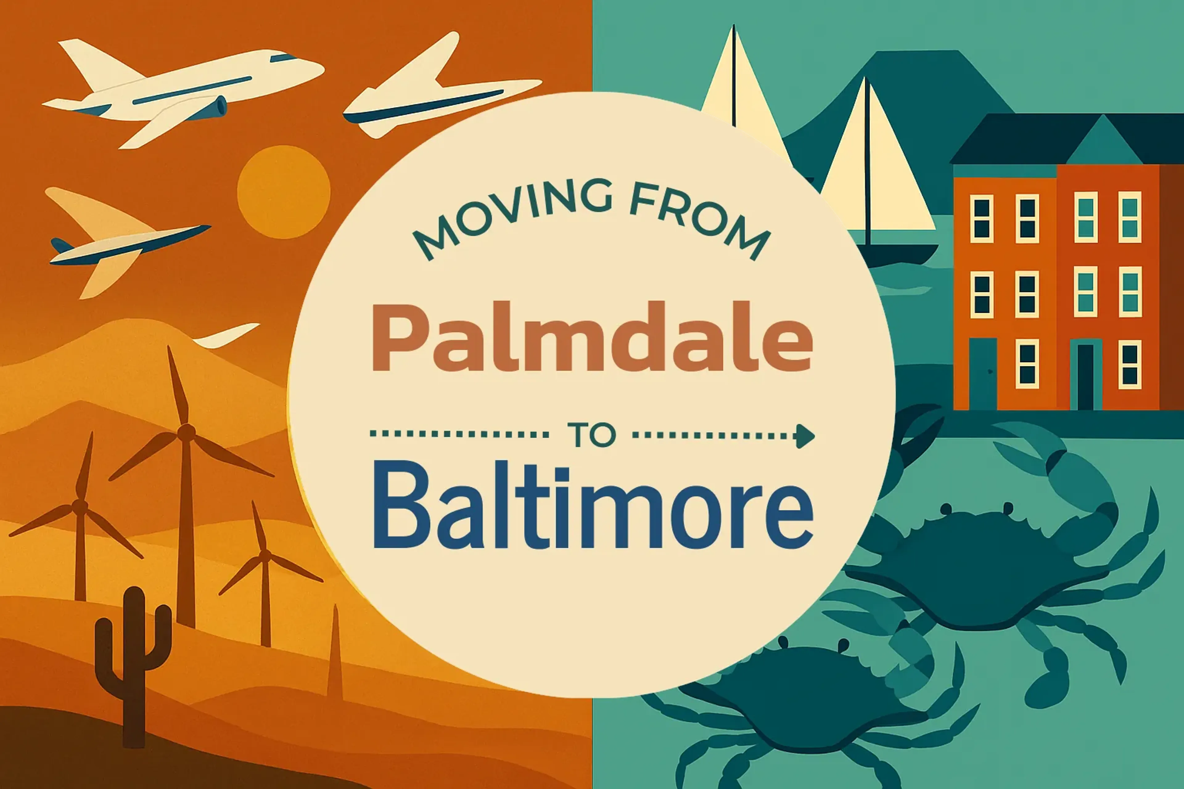 Side-by-side comparison of Palmdale to Baltimore moving companies