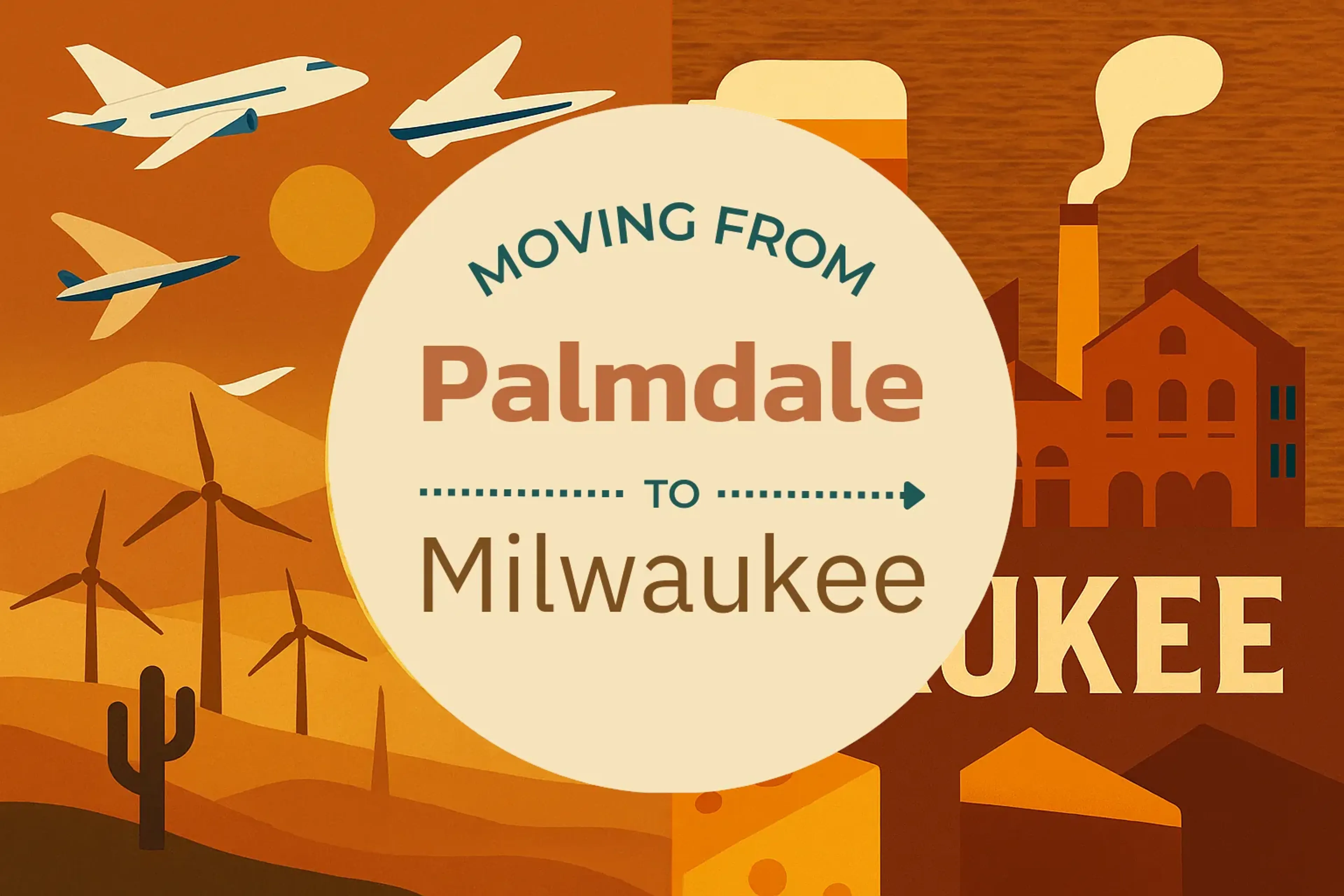 Side-by-side comparison of Palmdale to Milwaukee moving companies