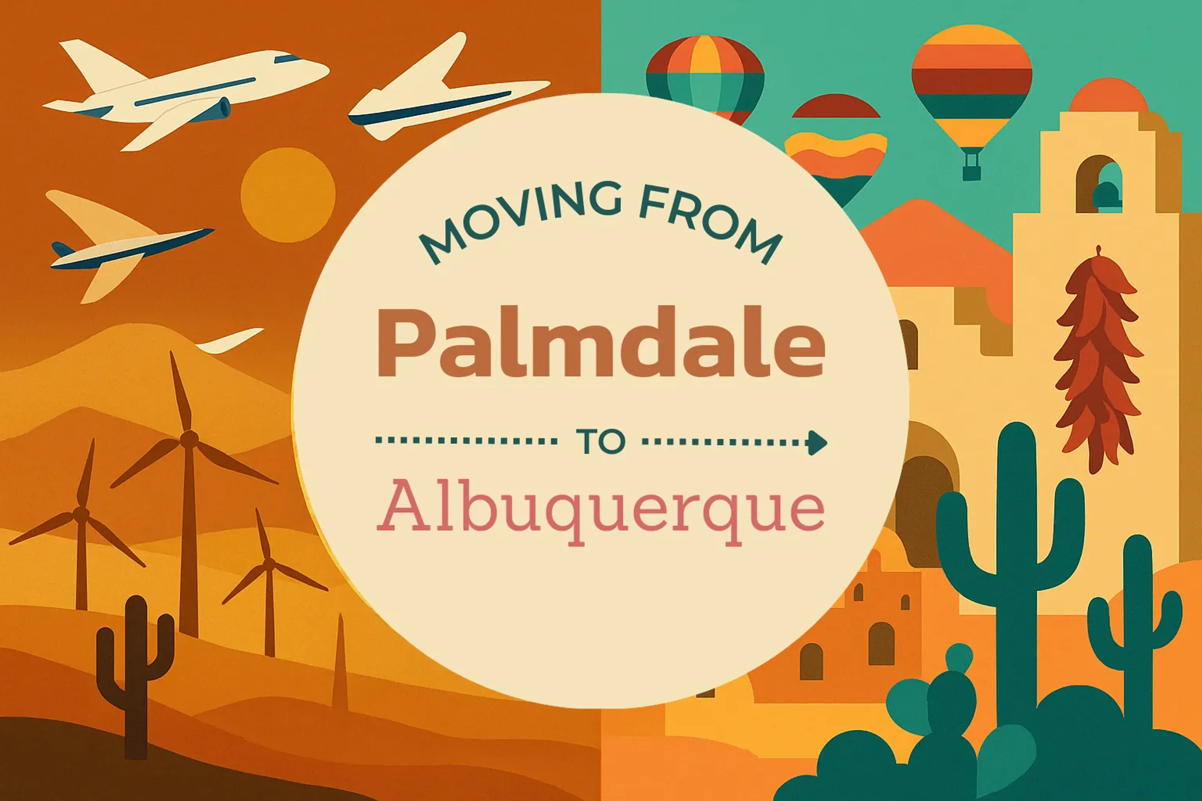 Side-by-side comparison of Palmdale to Albuquerque moving companies