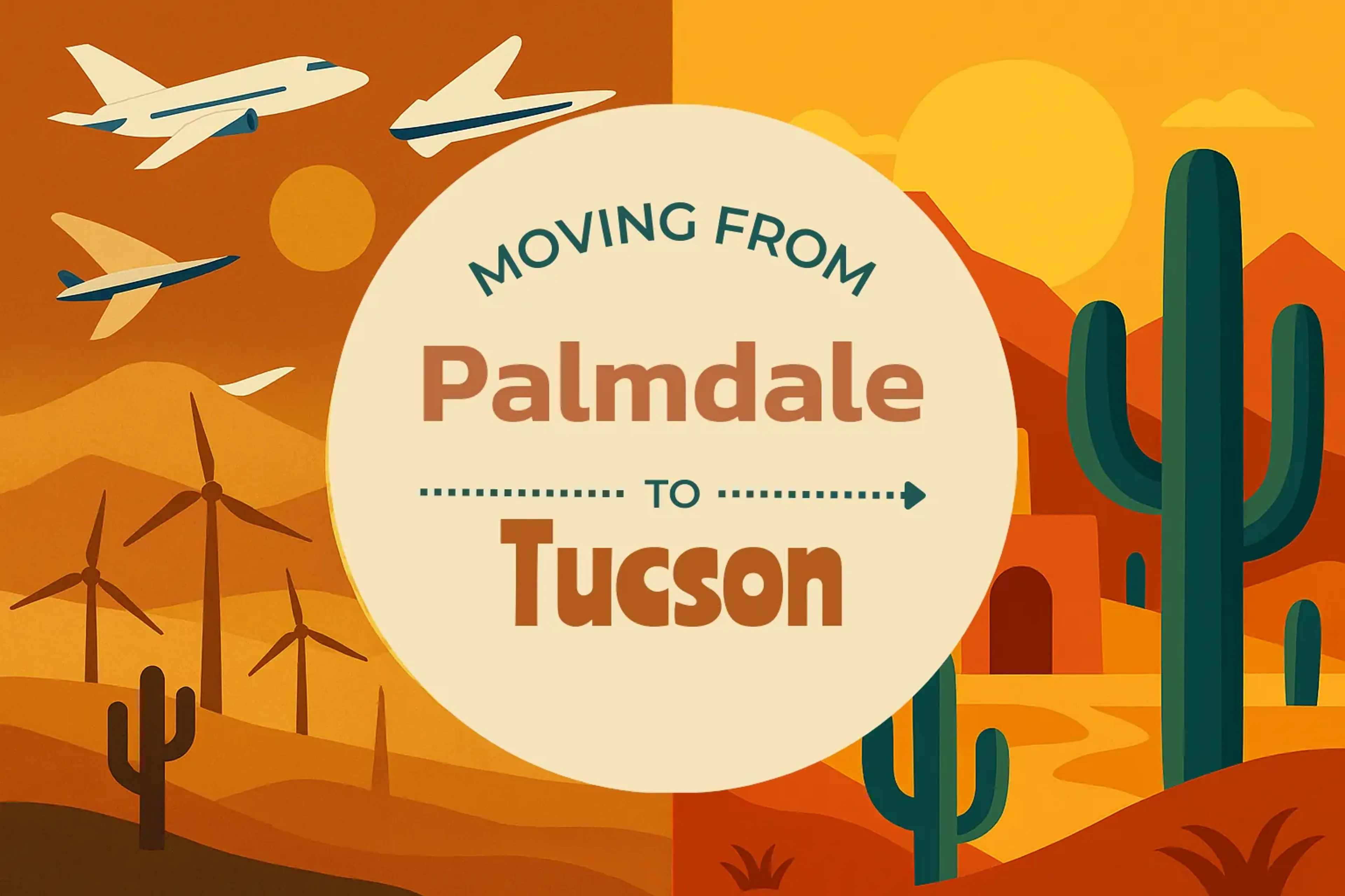 Side-by-side comparison of Palmdale to Tucson moving companies