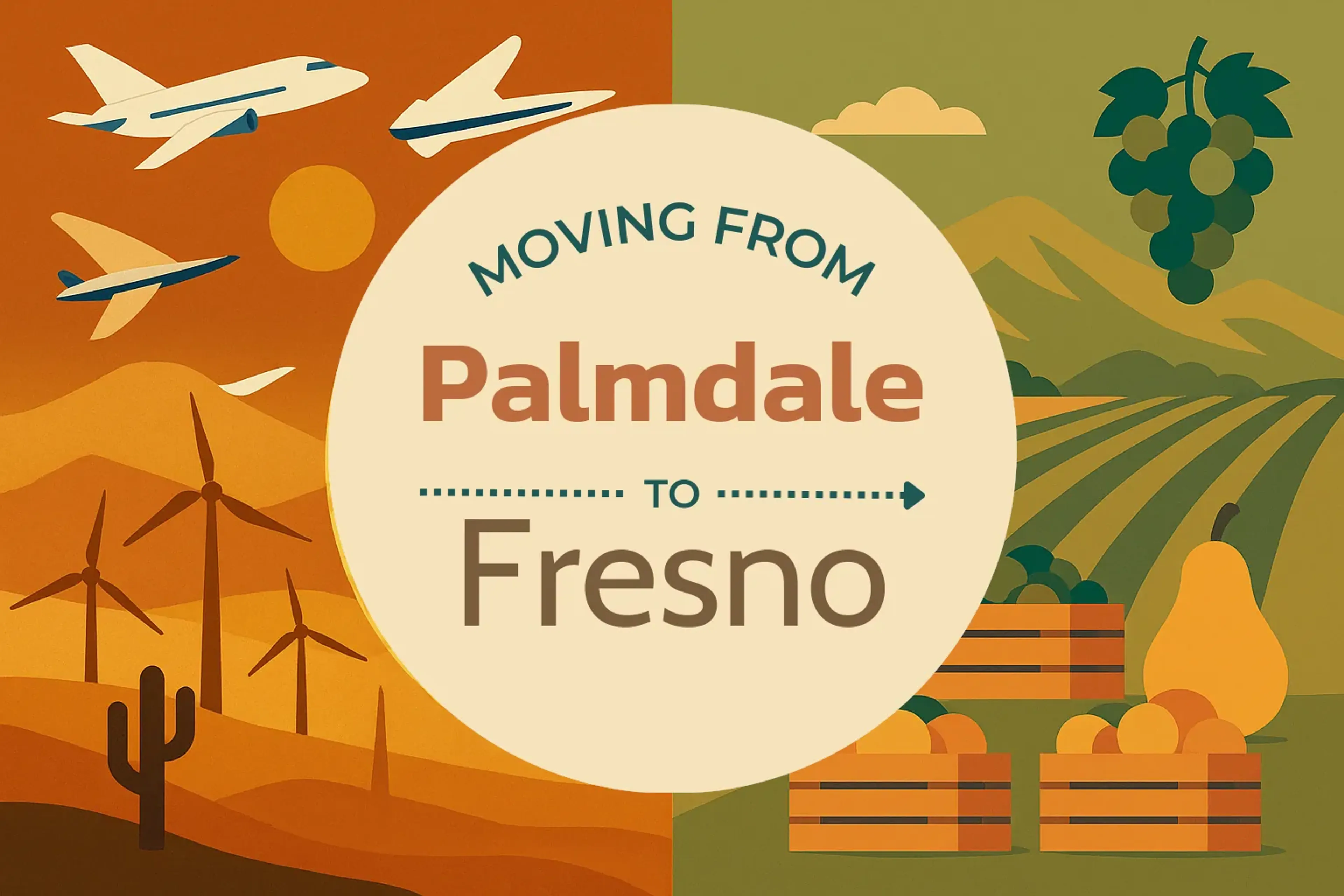 Side-by-side comparison of Palmdale to Fresno moving companies