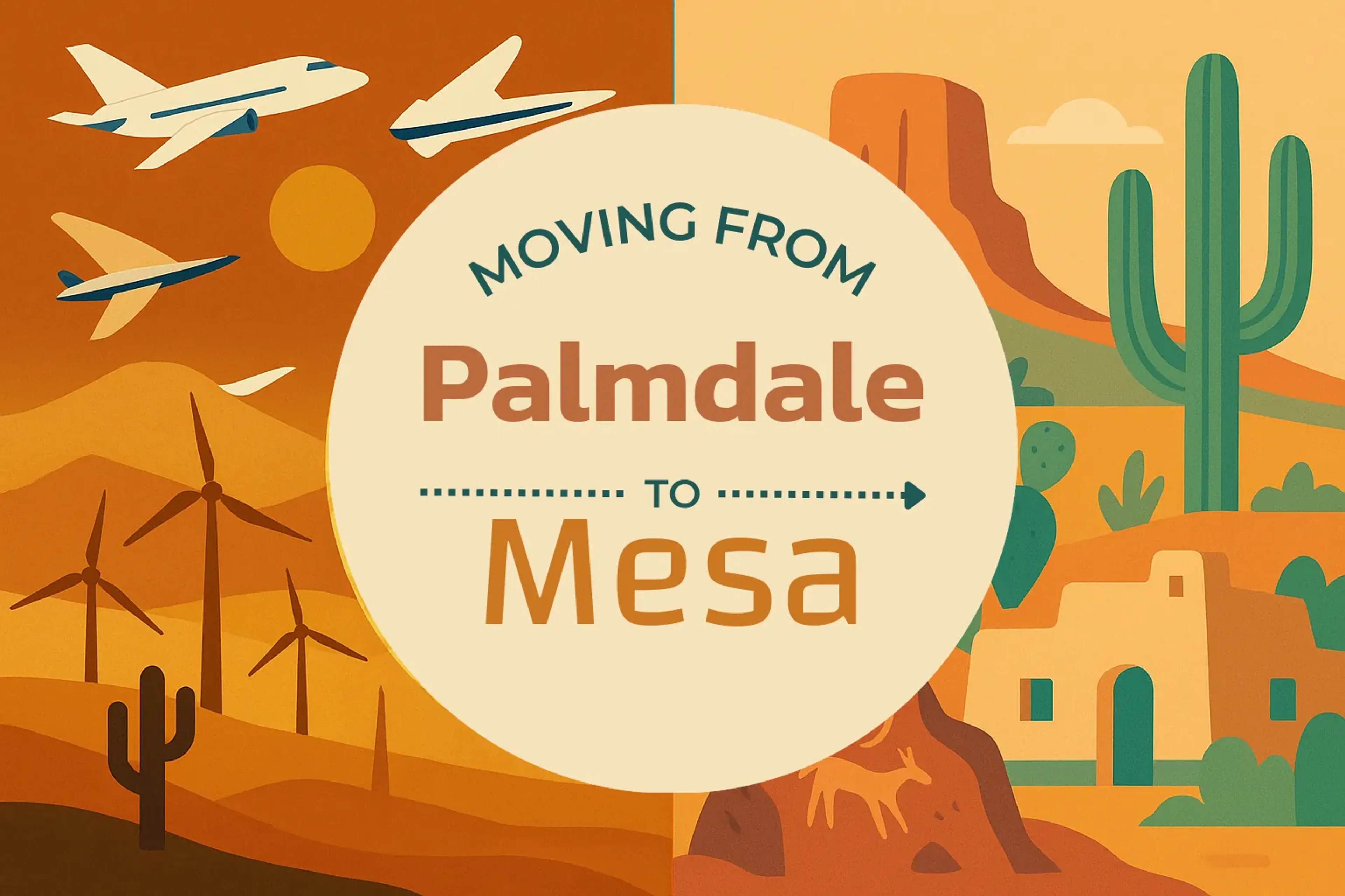Side-by-side comparison of Palmdale to Mesa moving companies