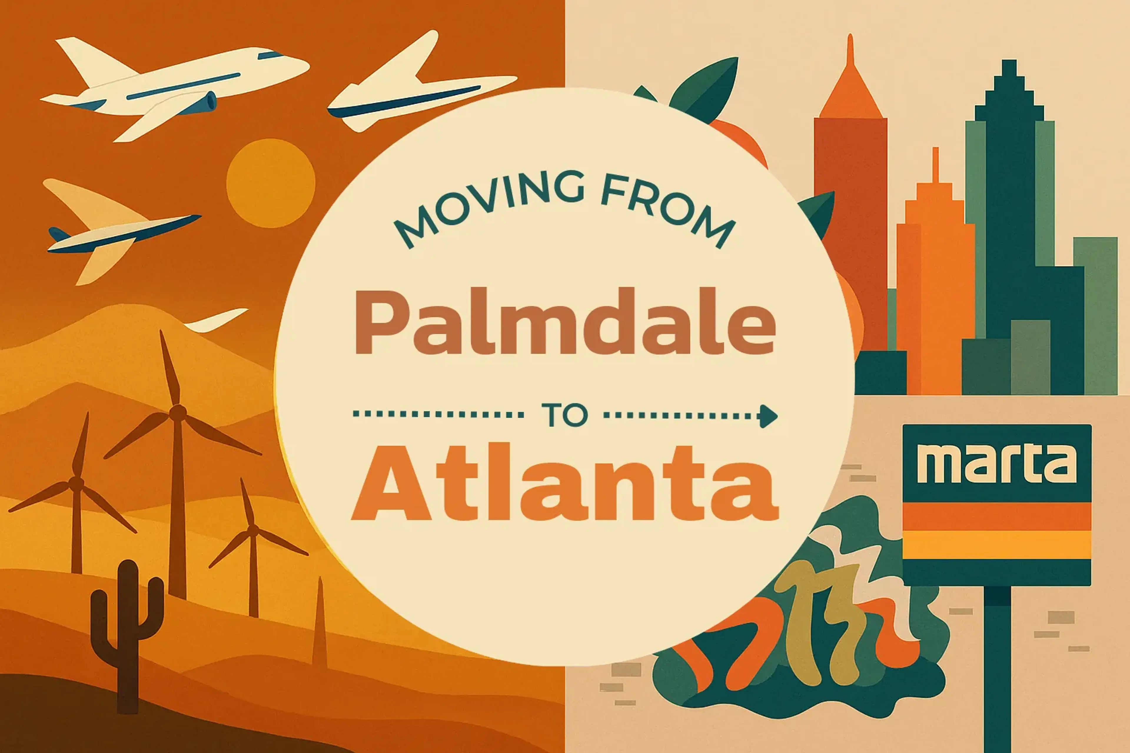 Side-by-side comparison of Palmdale to Atlanta moving companies