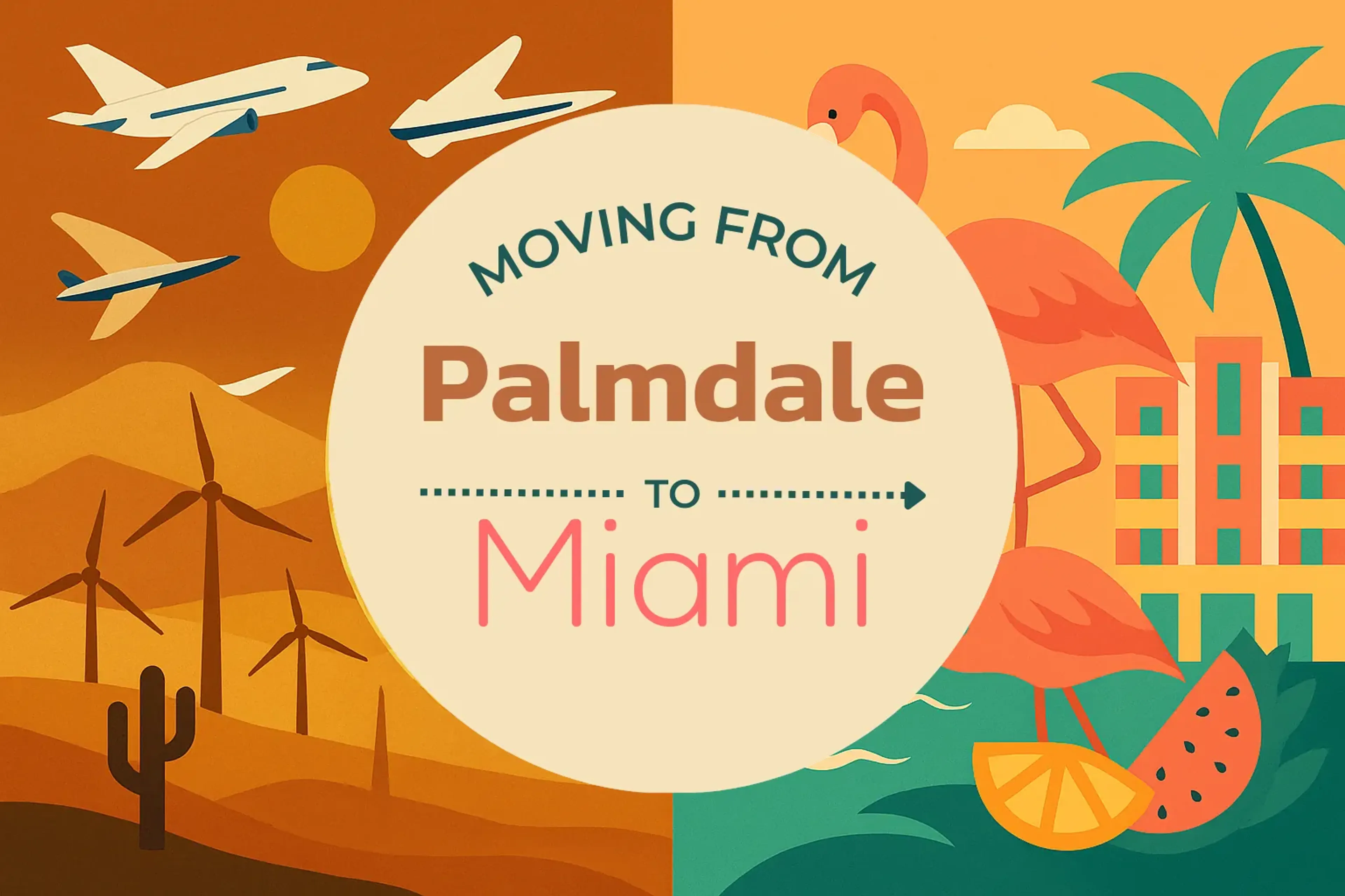 Side-by-side comparison of Palmdale to Miami moving companies