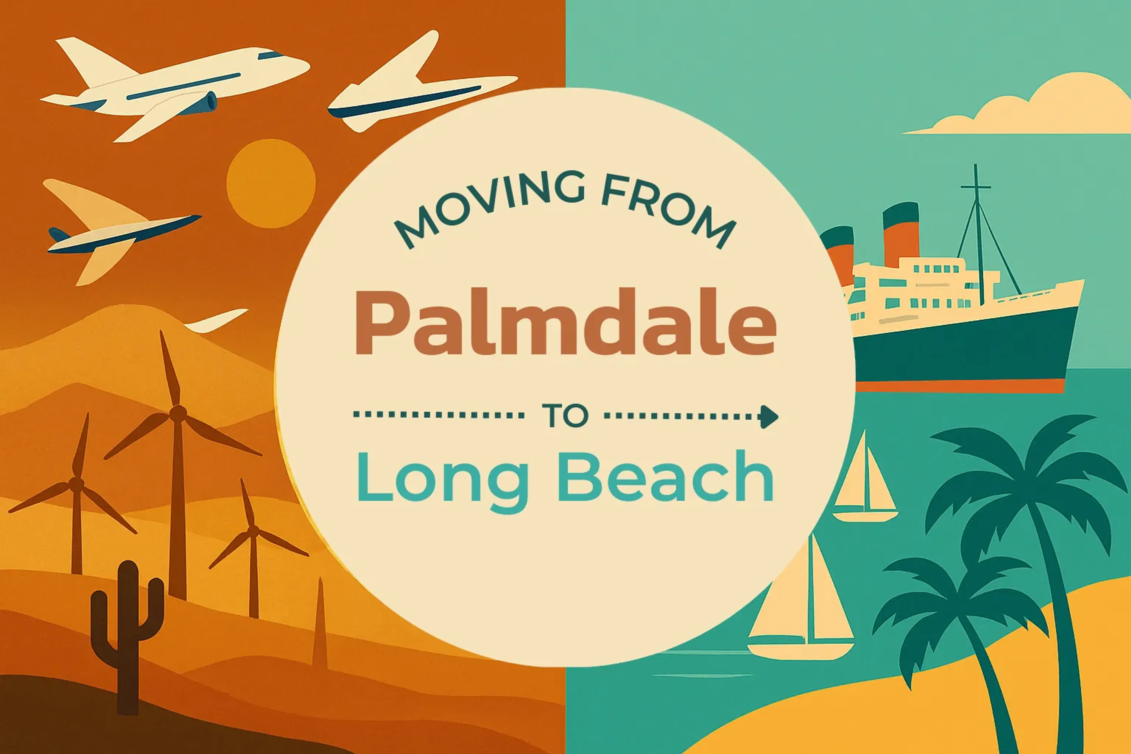 Side-by-side comparison of Palmdale to Long Beach moving companies
