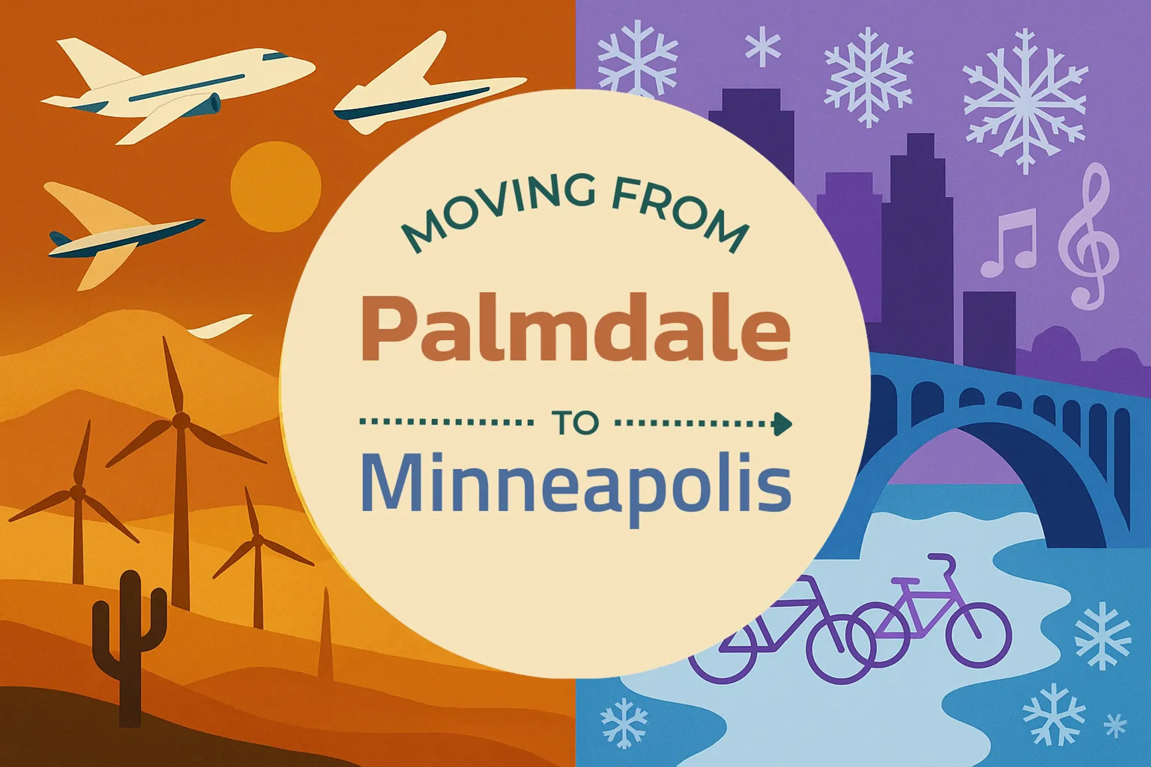 Side-by-side comparison of Palmdale to Minneapolis moving companies