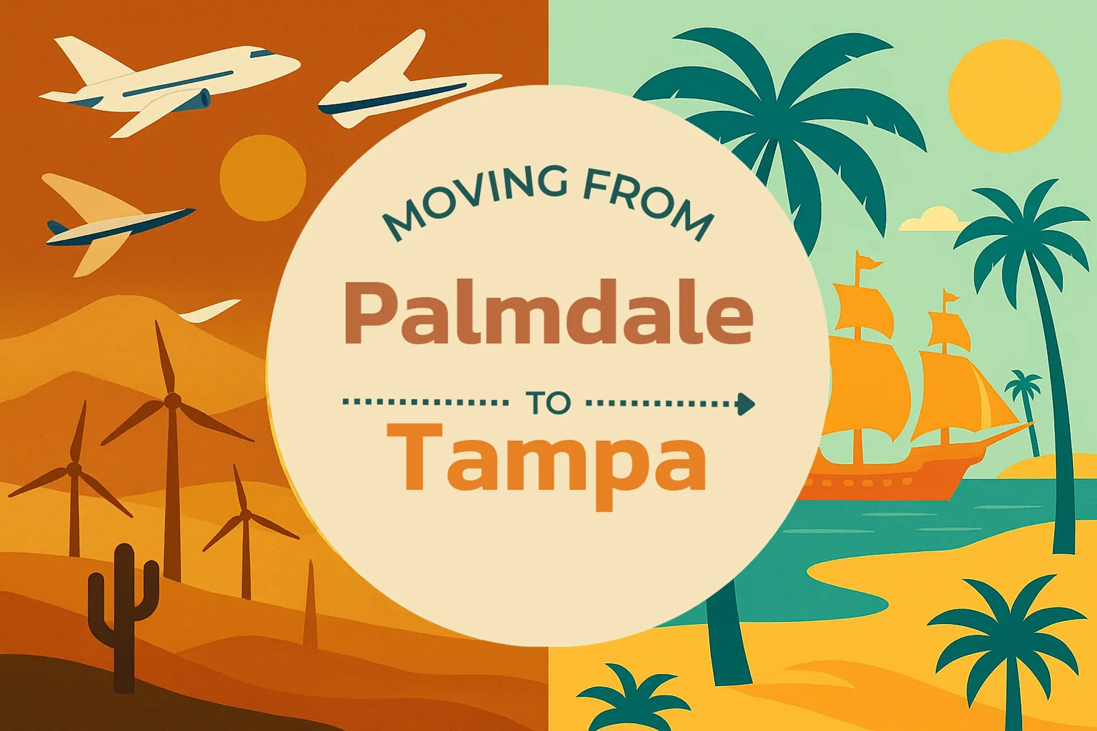 Side-by-side comparison of Palmdale to Tampa moving companies