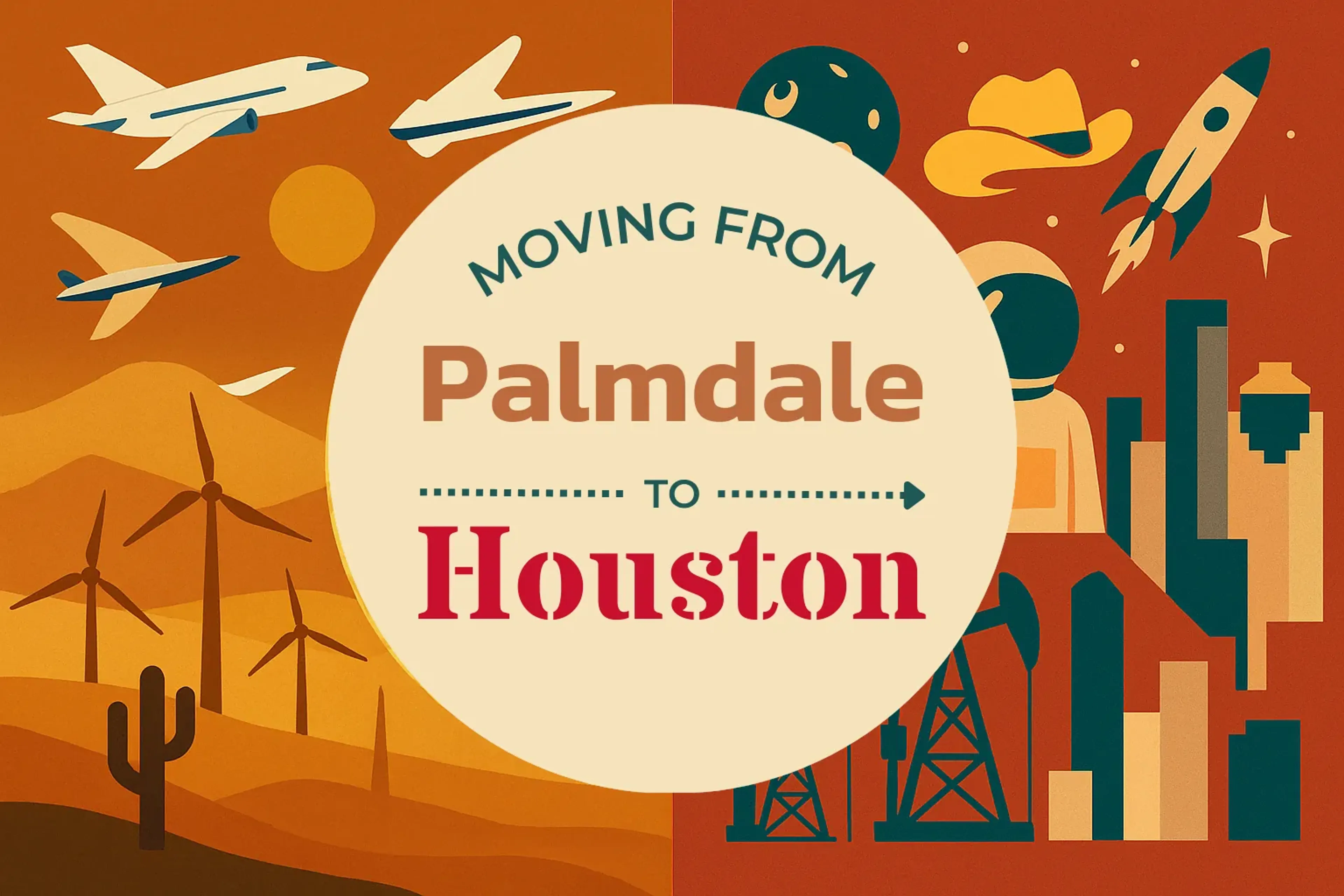 Side-by-side comparison of Palmdale to Houston moving companies