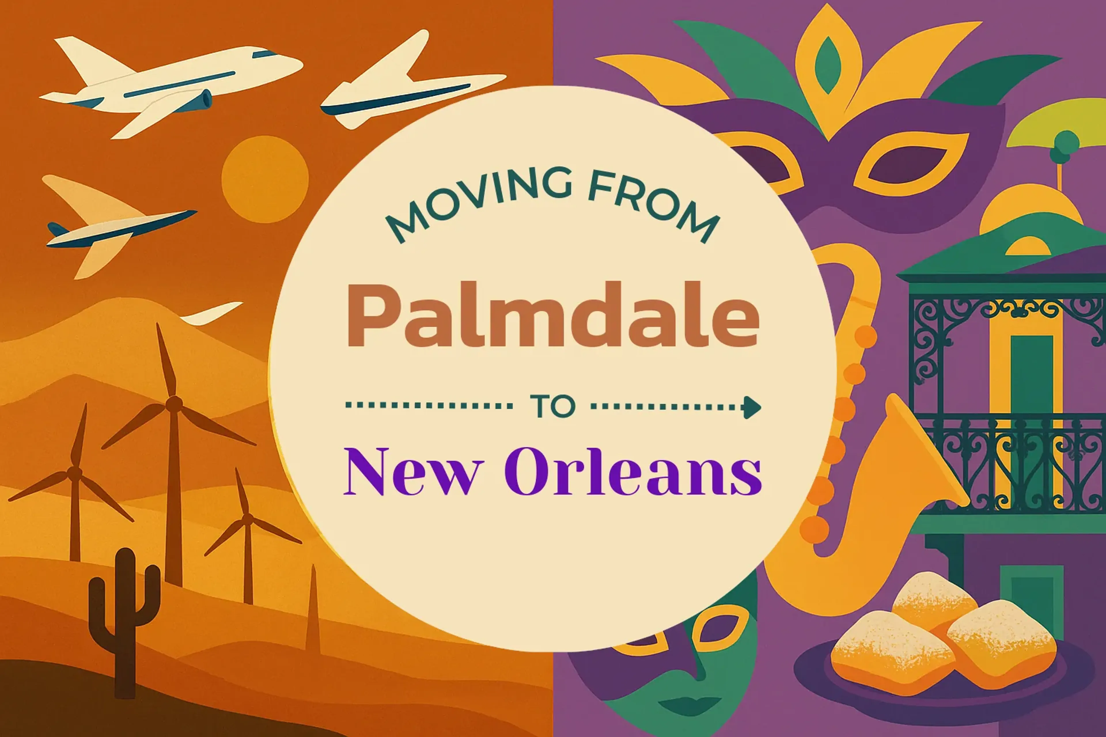 Side-by-side comparison of Palmdale to New Orleans moving companies