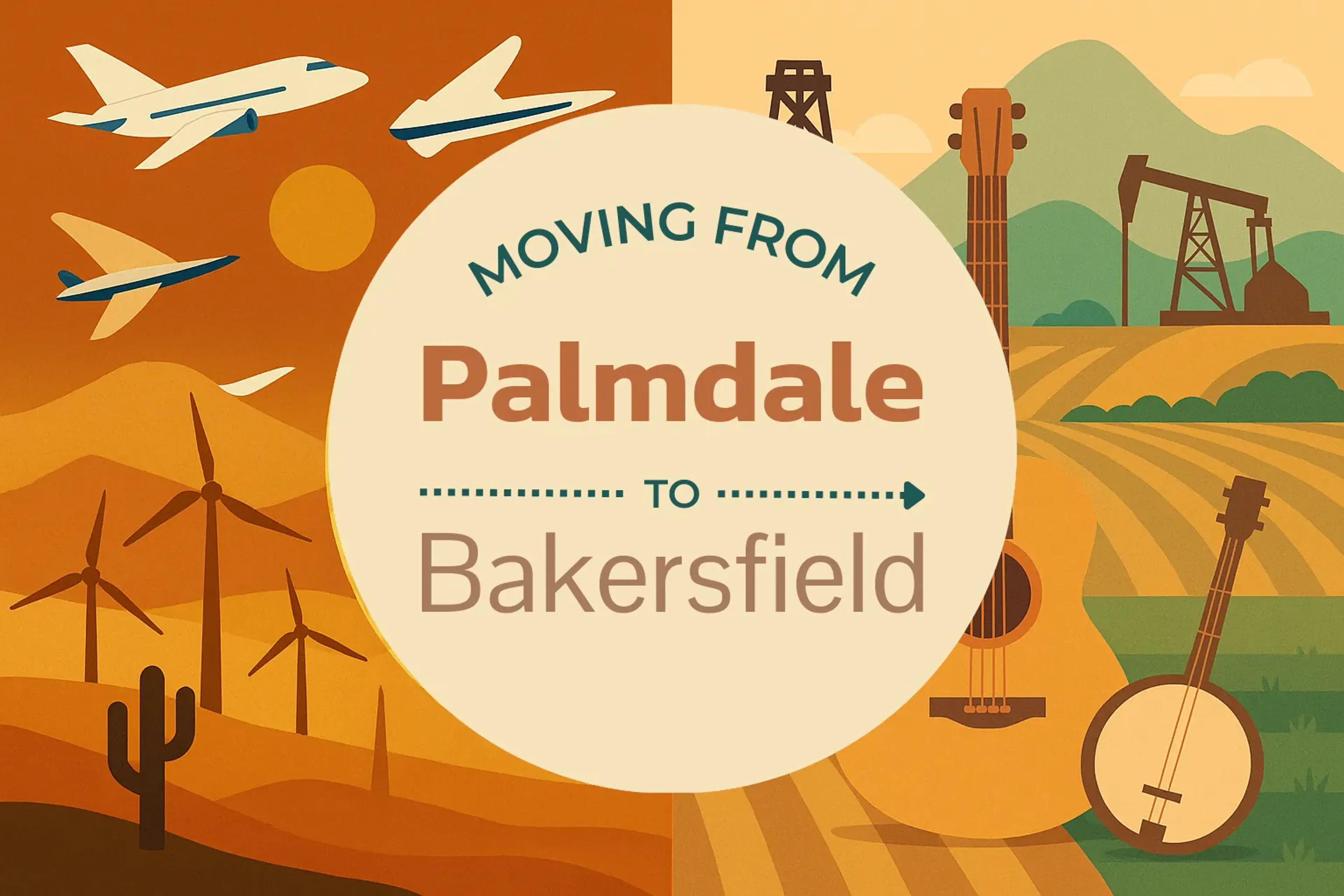 Side-by-side comparison of Palmdale to Bakersfield moving companies