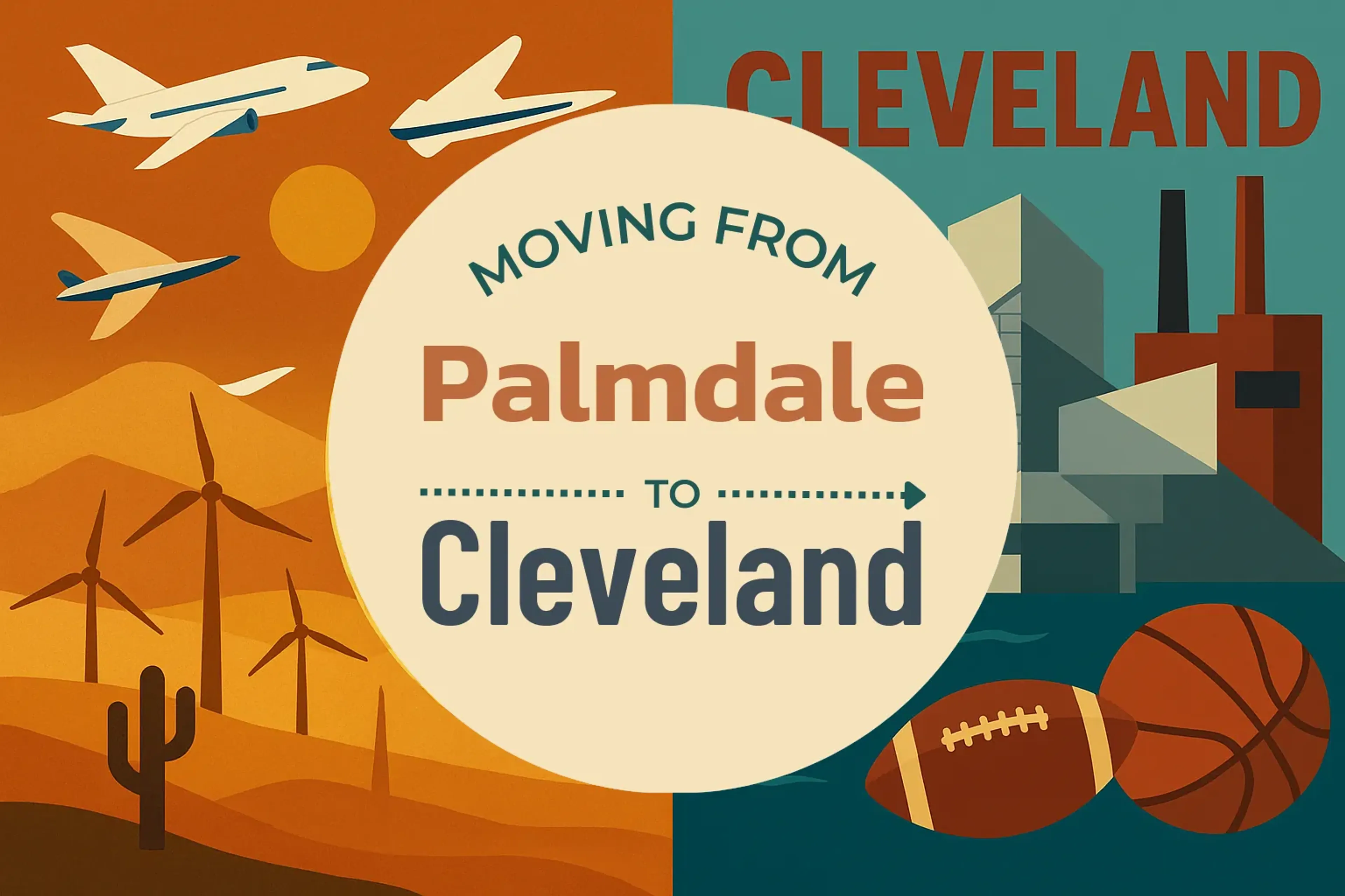 Side-by-side comparison of Palmdale to Cleveland moving companies