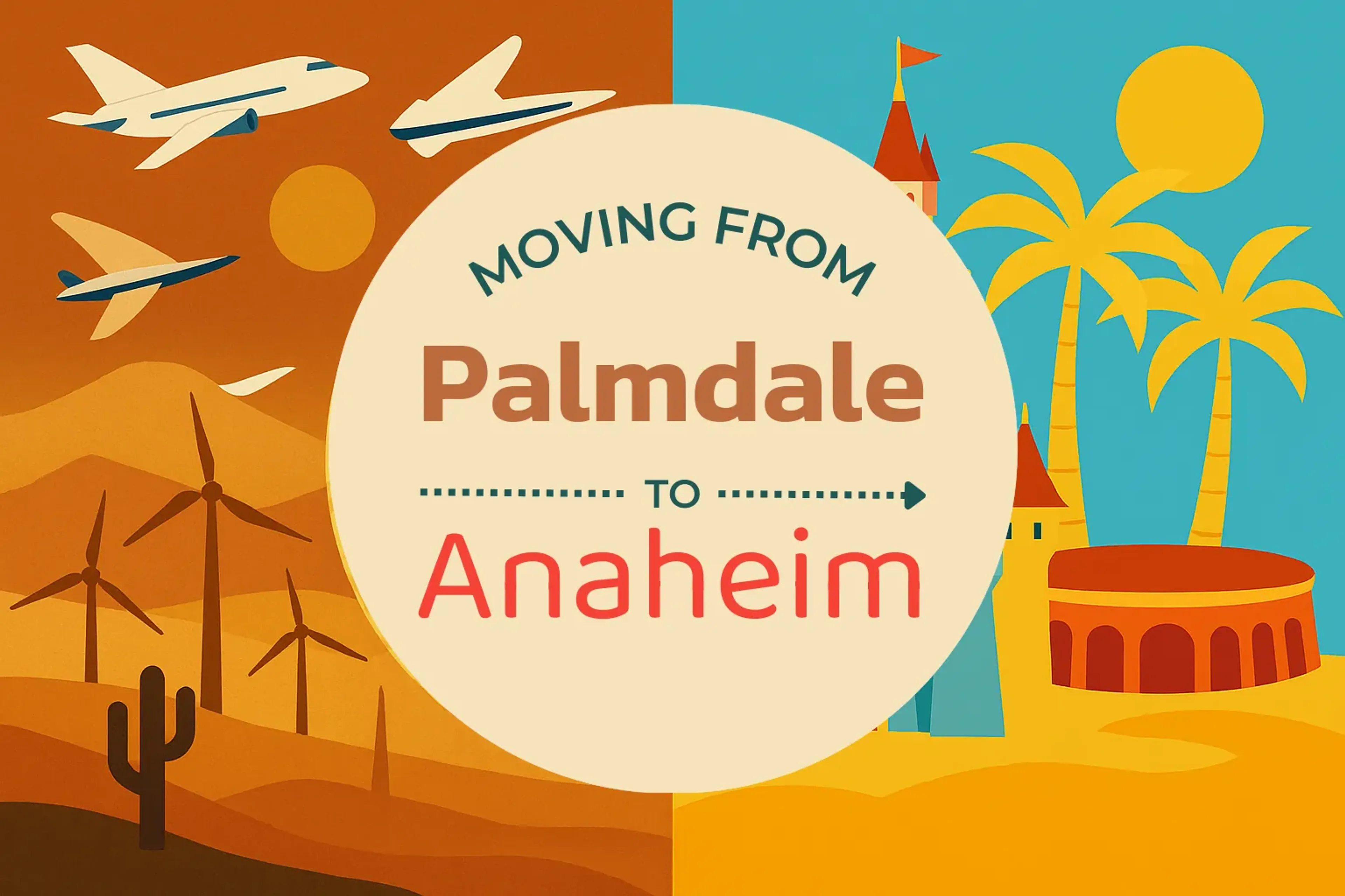 Side-by-side comparison of Palmdale to Anaheim moving companies