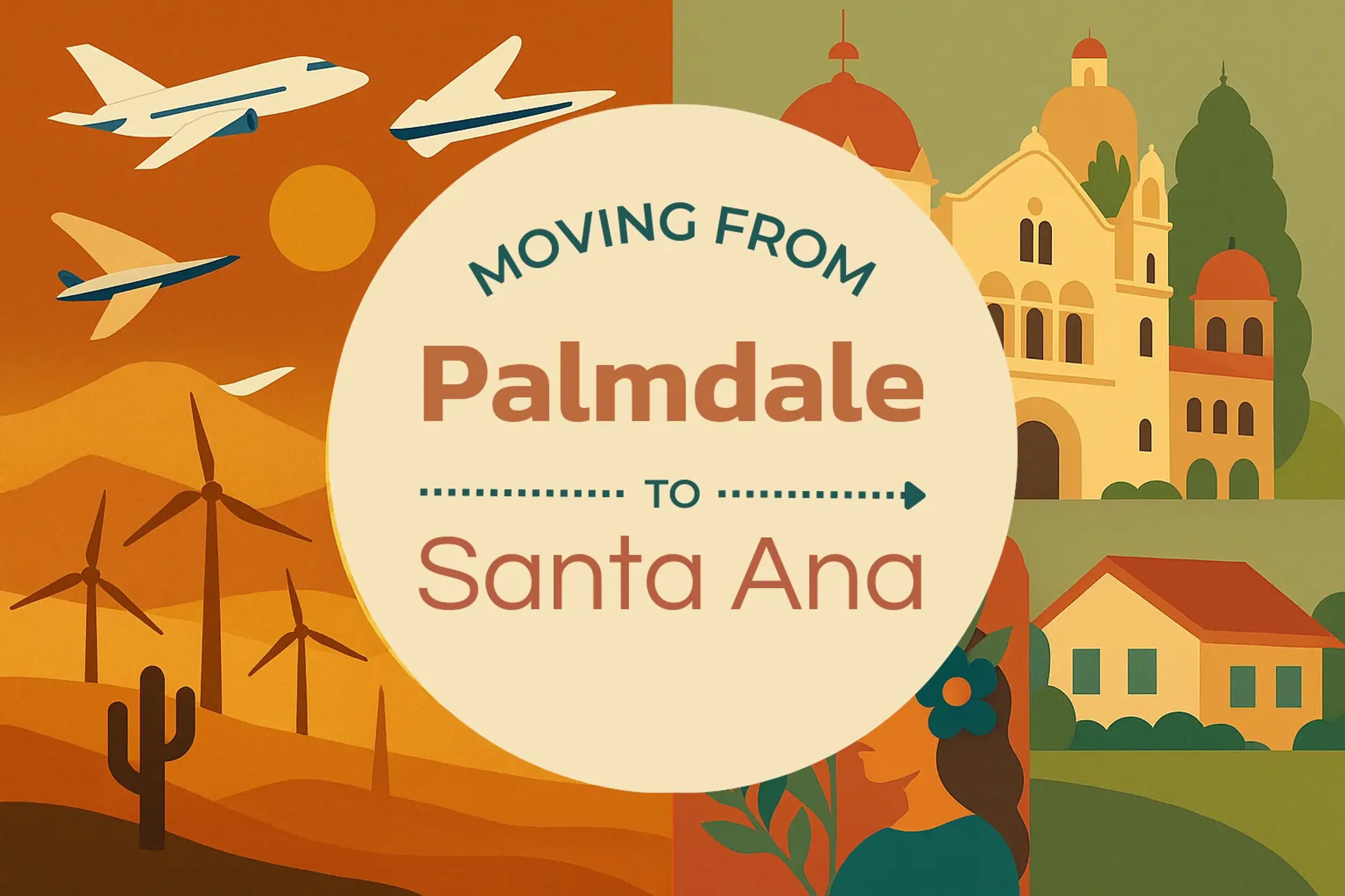 Side-by-side comparison of Palmdale to Santa Ana moving companies