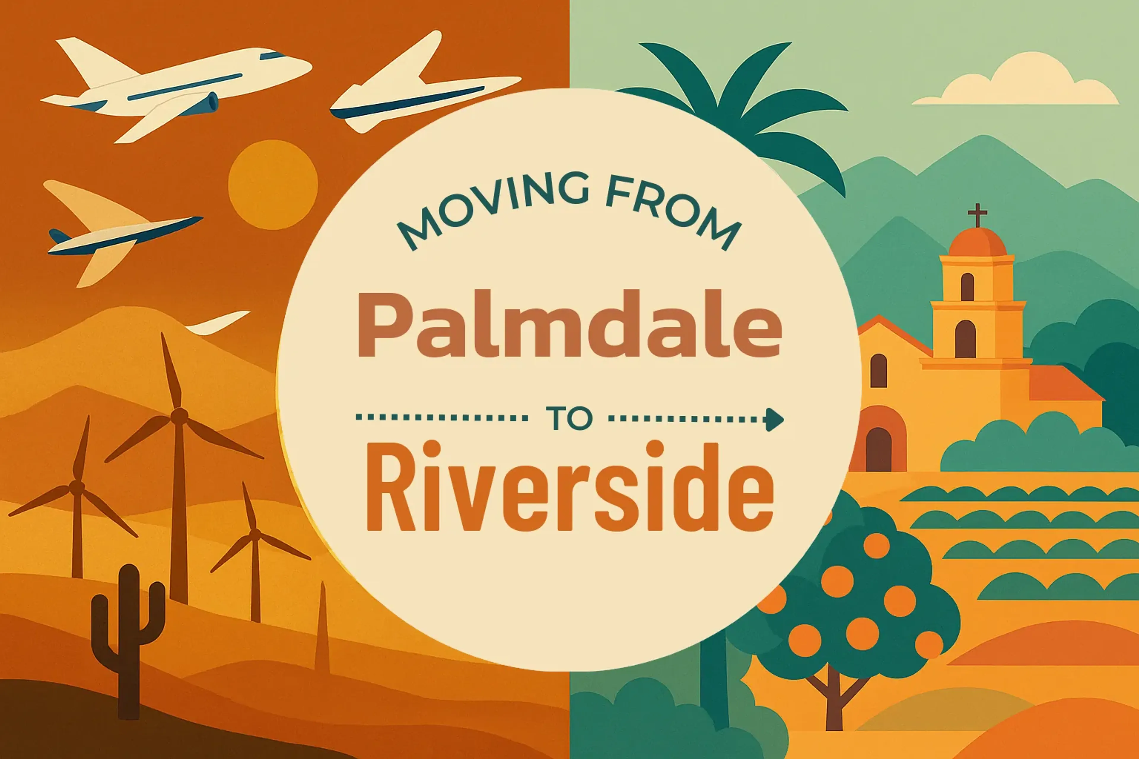 Side-by-side comparison of Palmdale to Riverside moving companies