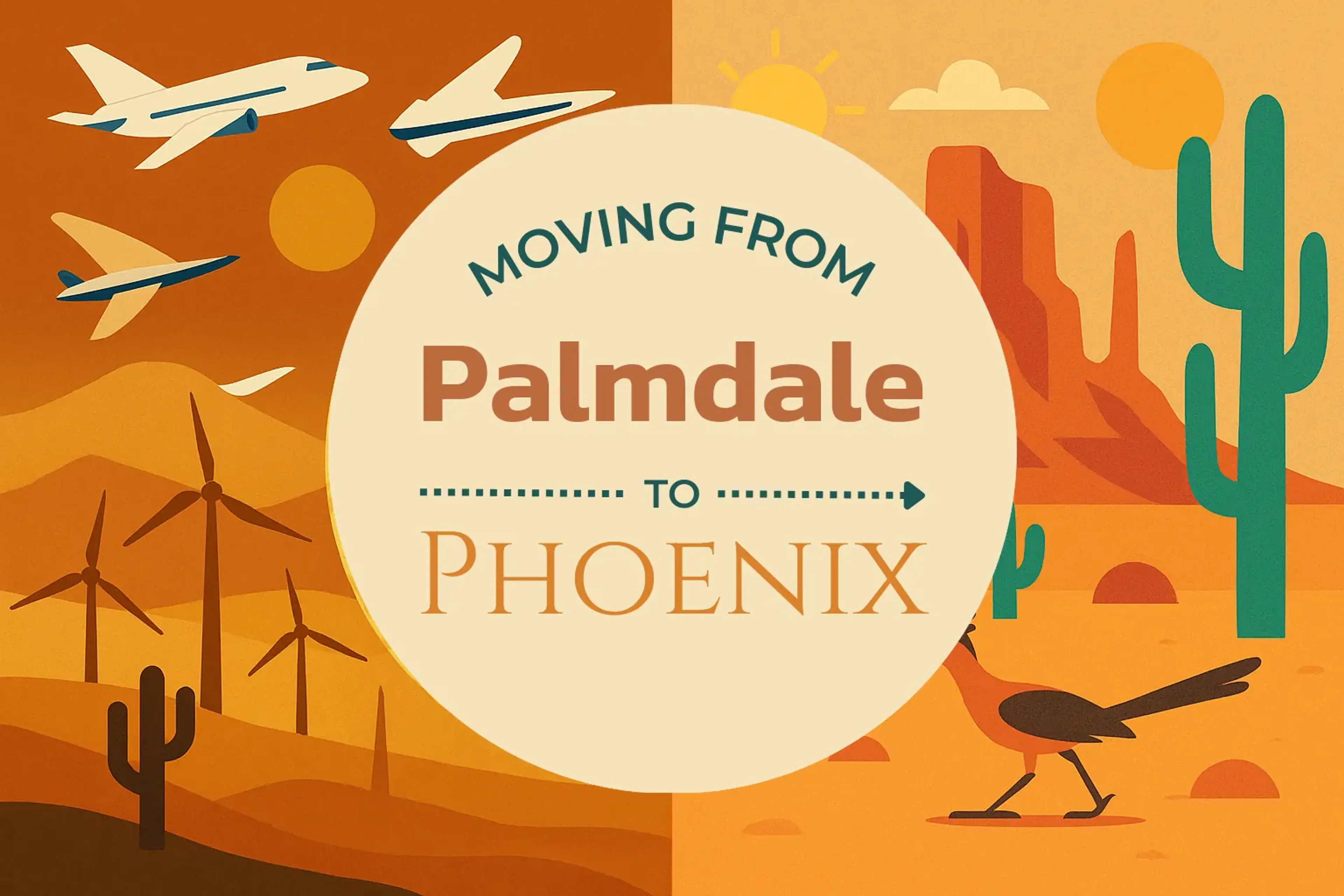 Side-by-side comparison of Palmdale to Phoenix moving companies