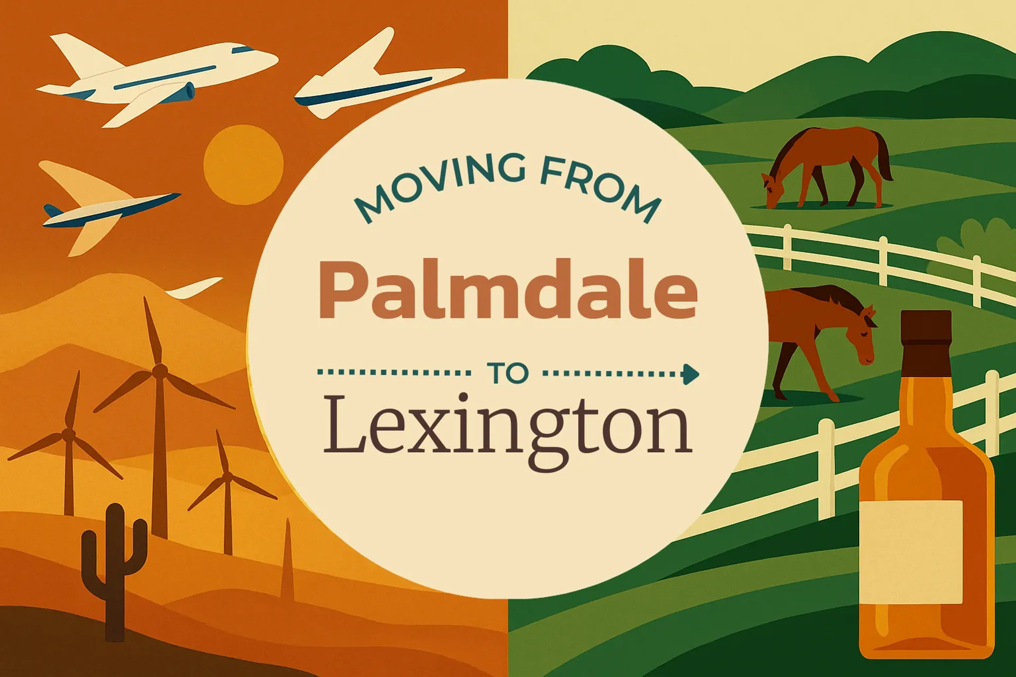 Side-by-side comparison of Palmdale to Lexington moving companies