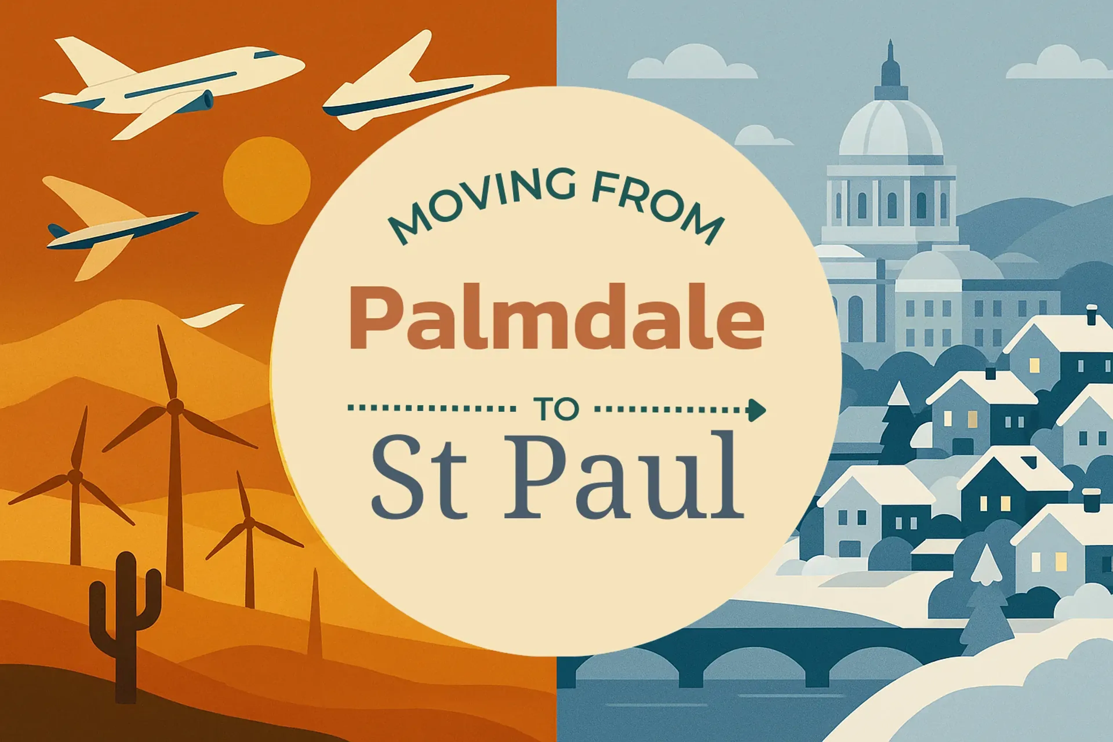 Side-by-side comparison of Palmdale to St. Paul moving companies