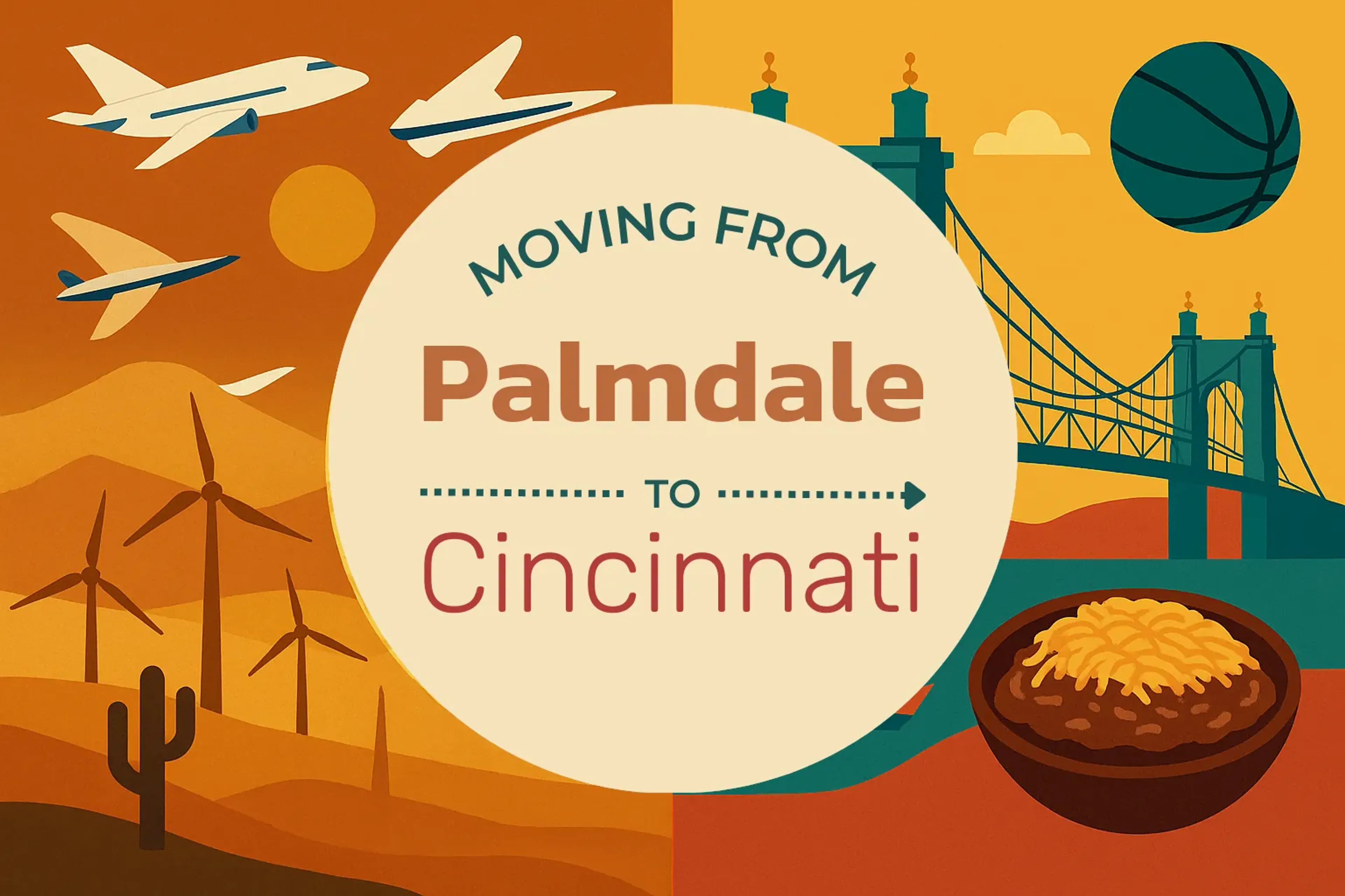 Side-by-side comparison of Palmdale to Cincinnati moving companies