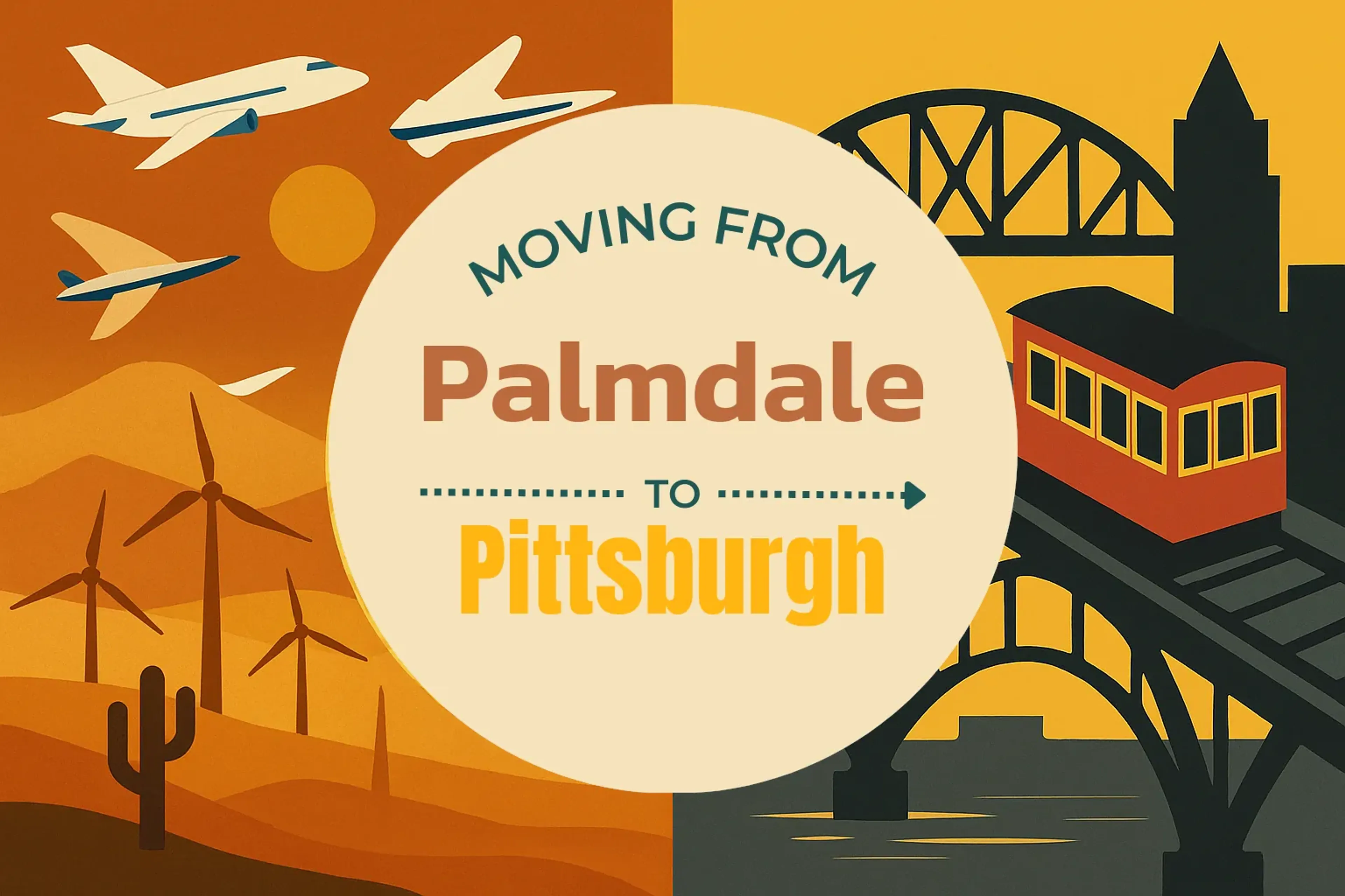 Side-by-side comparison of Palmdale to Pittsburgh moving companies