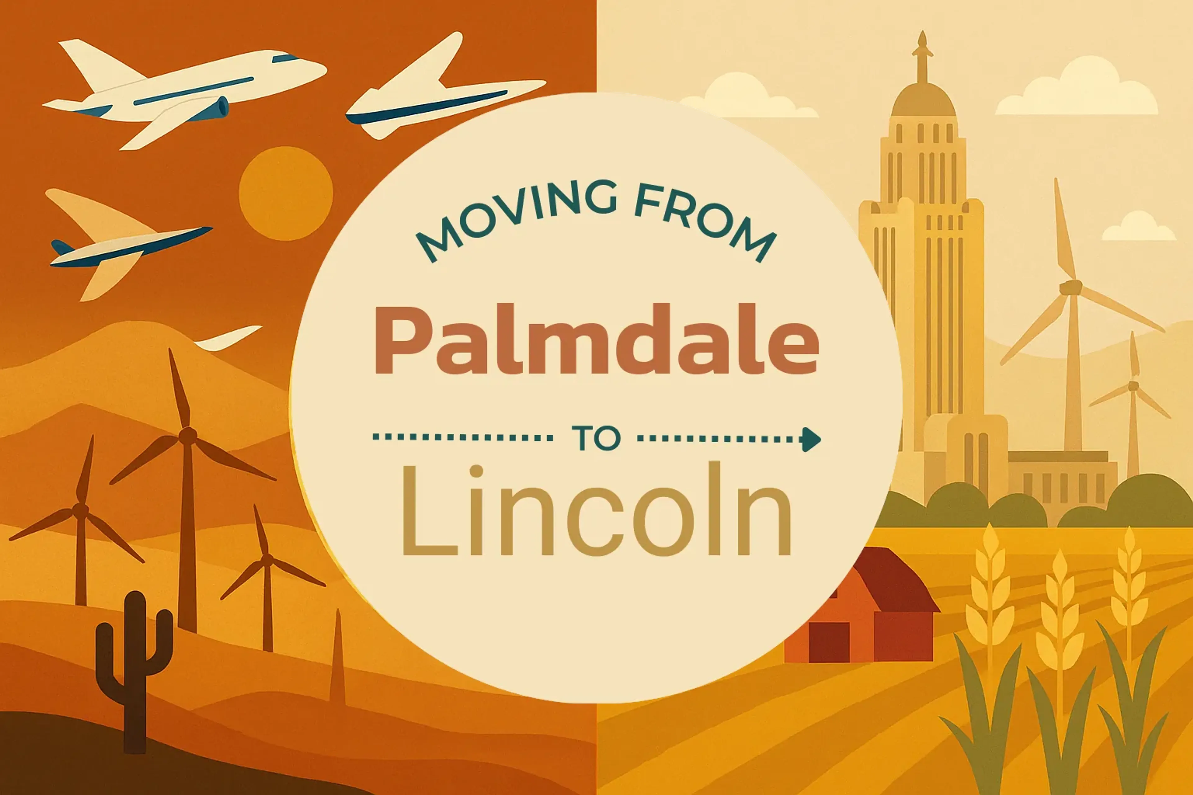 Side-by-side comparison of Palmdale to Lincoln moving companies