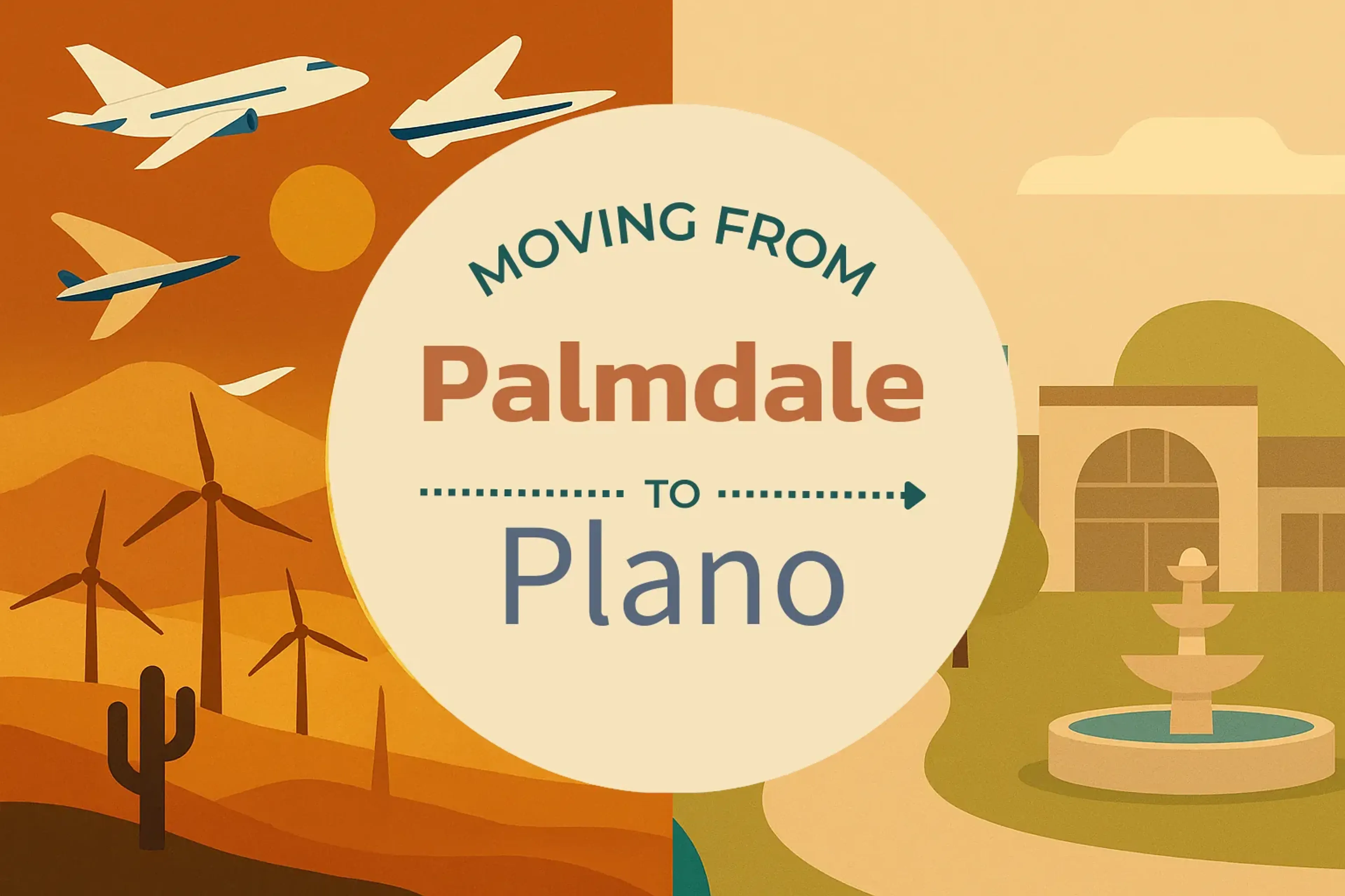 Side-by-side comparison of Palmdale to Plano moving companies
