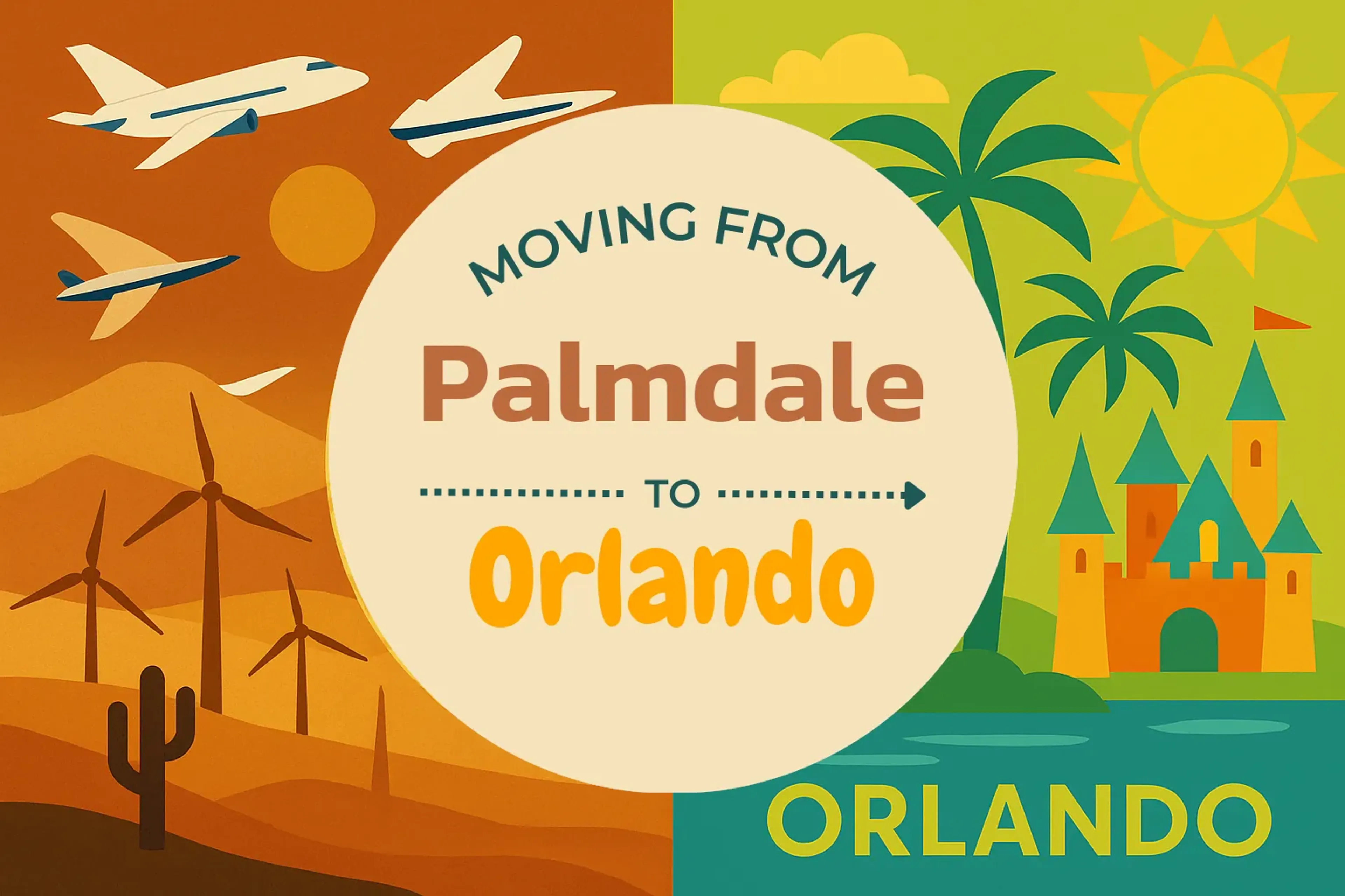 Side-by-side comparison of Palmdale to Orlando moving companies