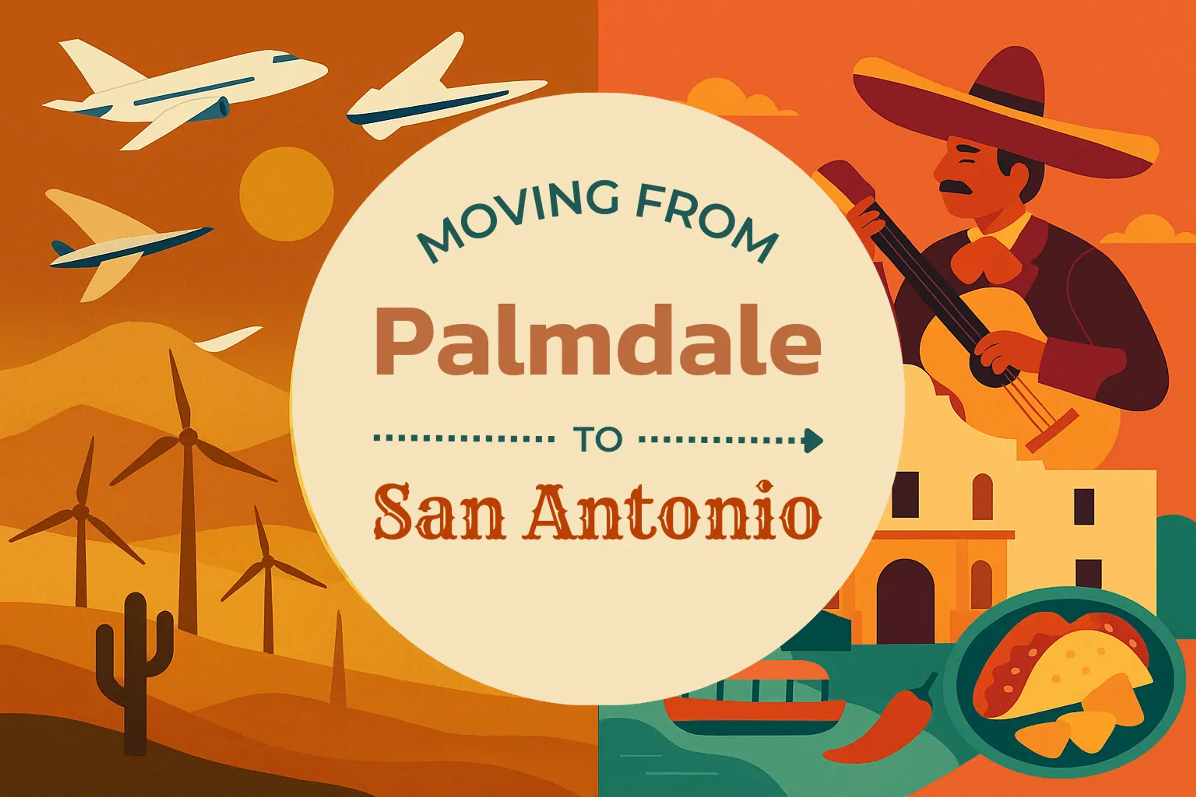 Side-by-side comparison of Palmdale to San Antonio moving companies