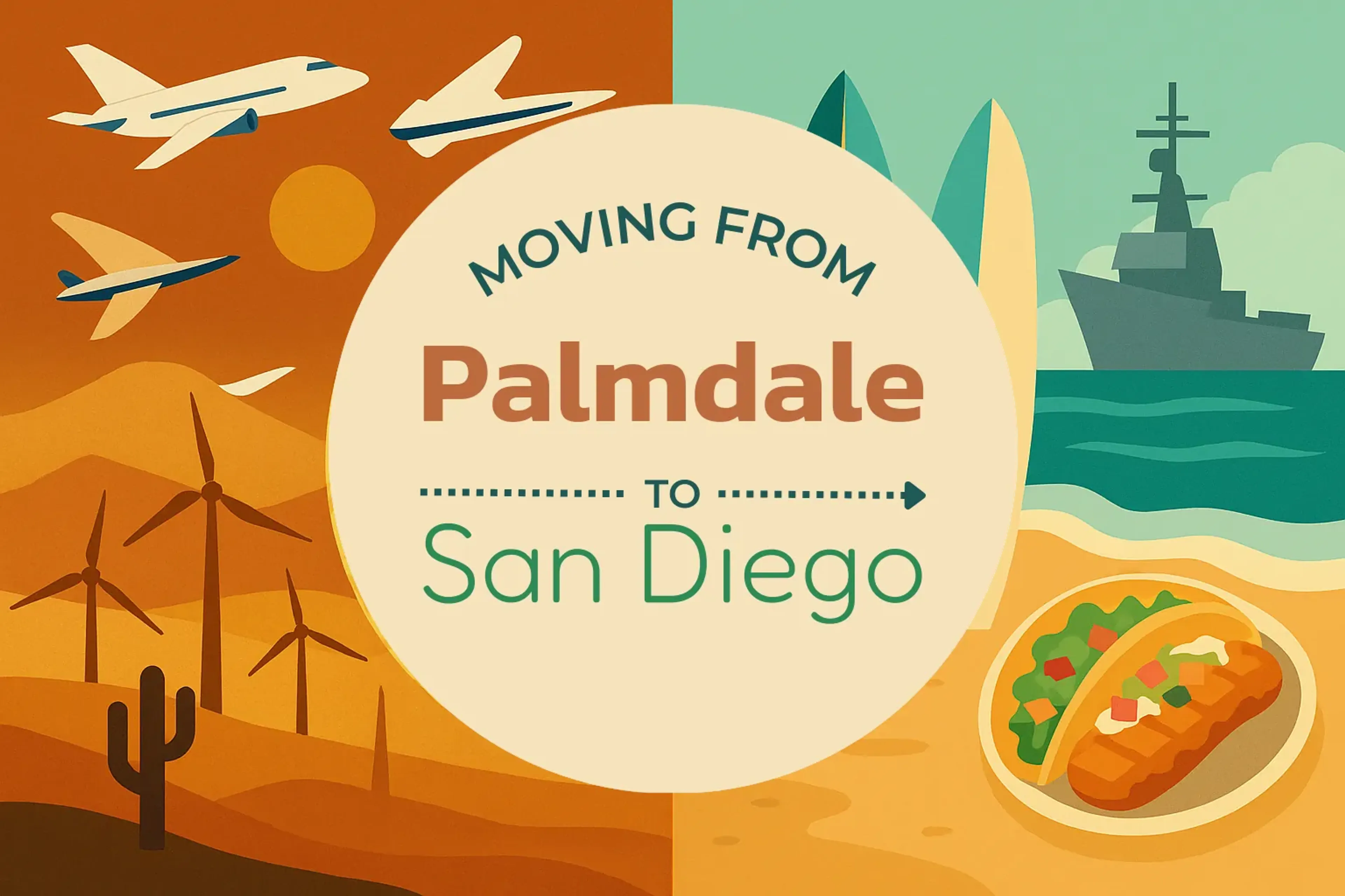 Side-by-side comparison of Palmdale to San Diego moving companies