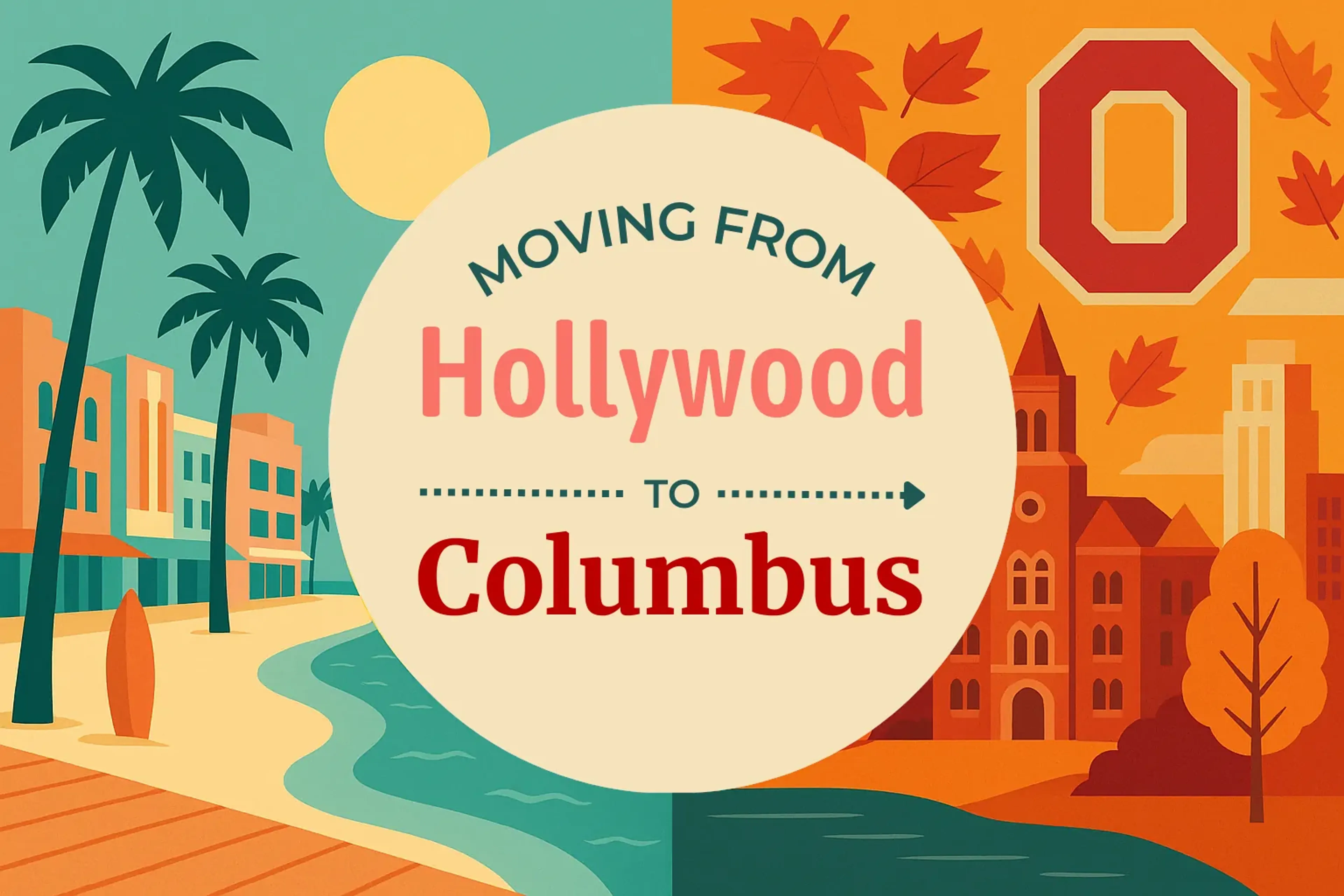 Side-by-side comparison of Hollywood to Columbus moving companies