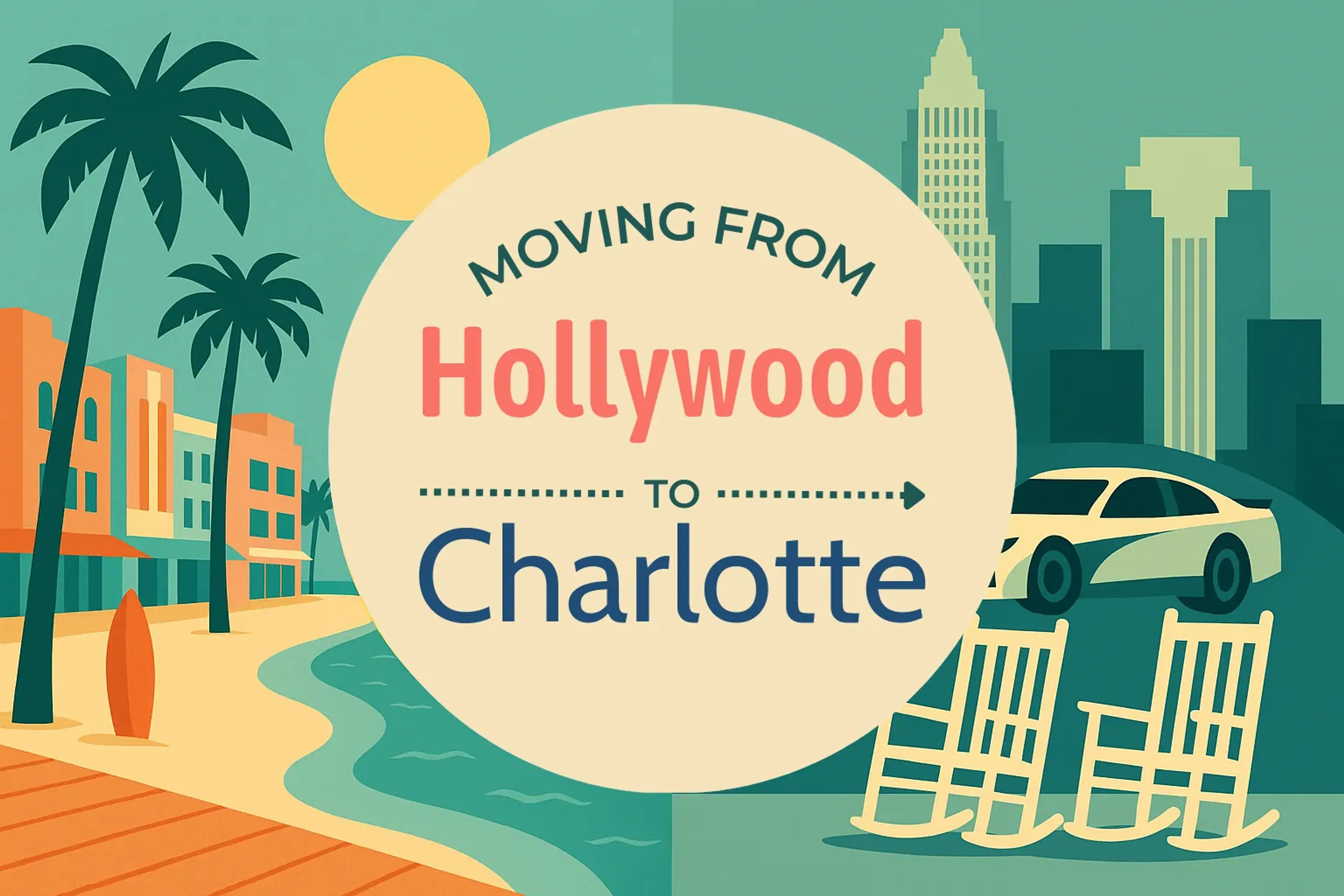 Side-by-side comparison of Hollywood to Charlotte moving companies