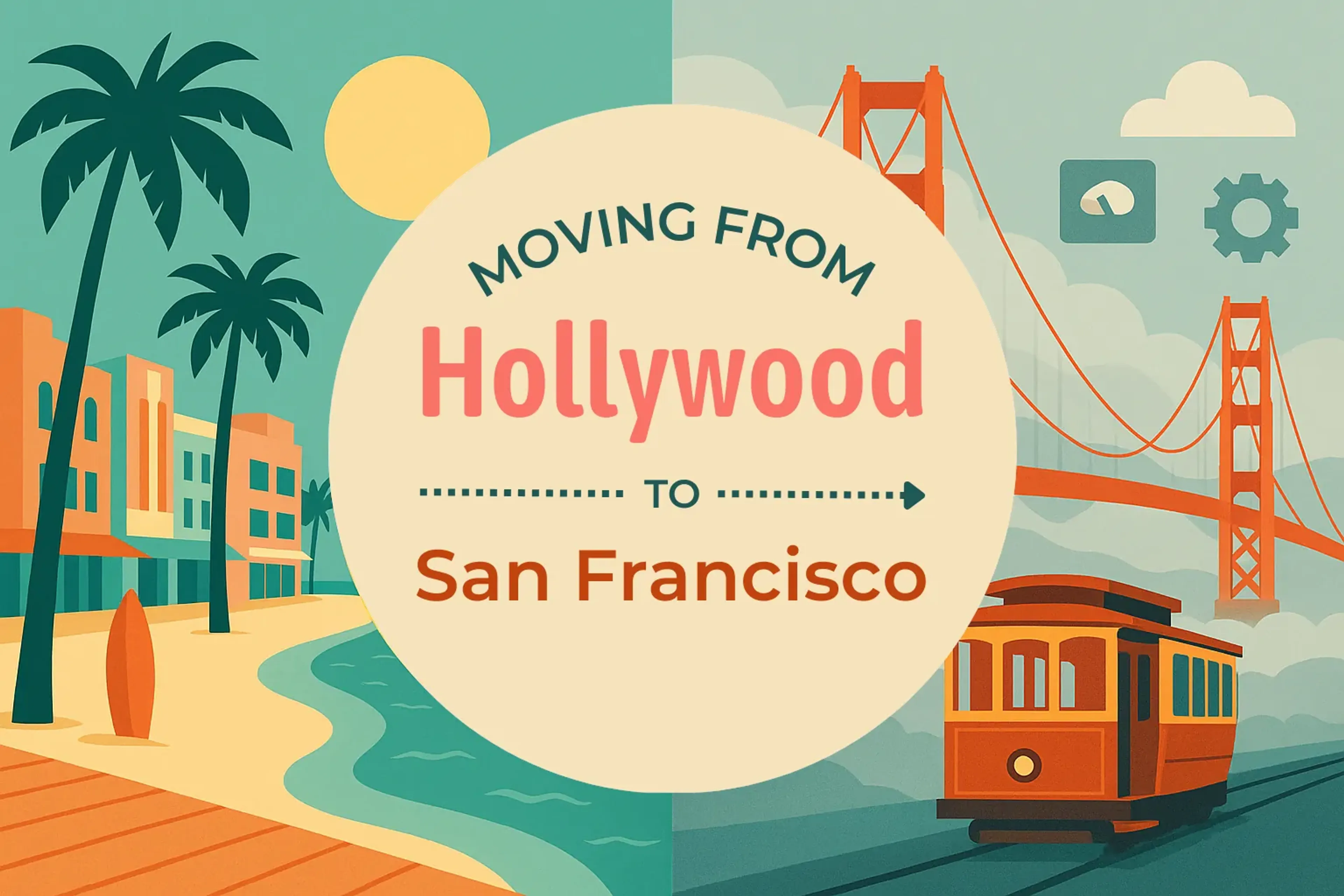 Side-by-side comparison of Hollywood to San Francisco moving companies