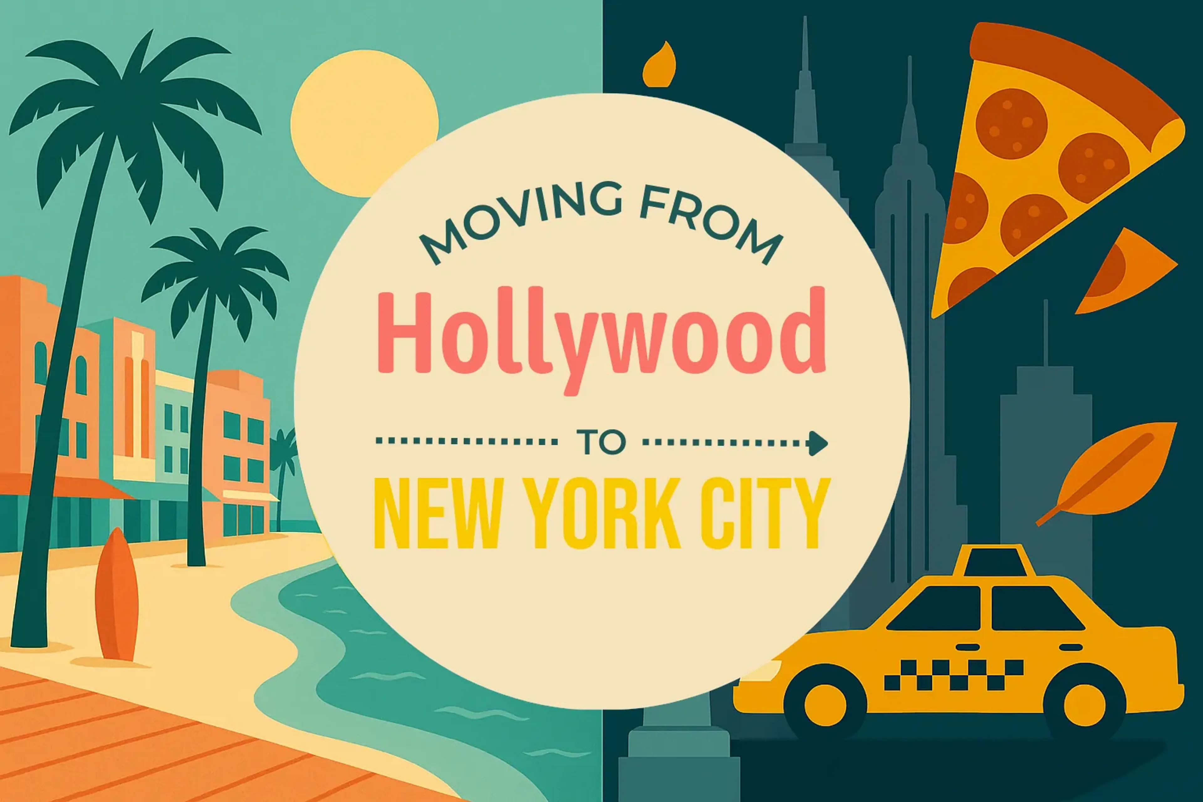 Side-by-side comparison of Hollywood to New York City moving companies