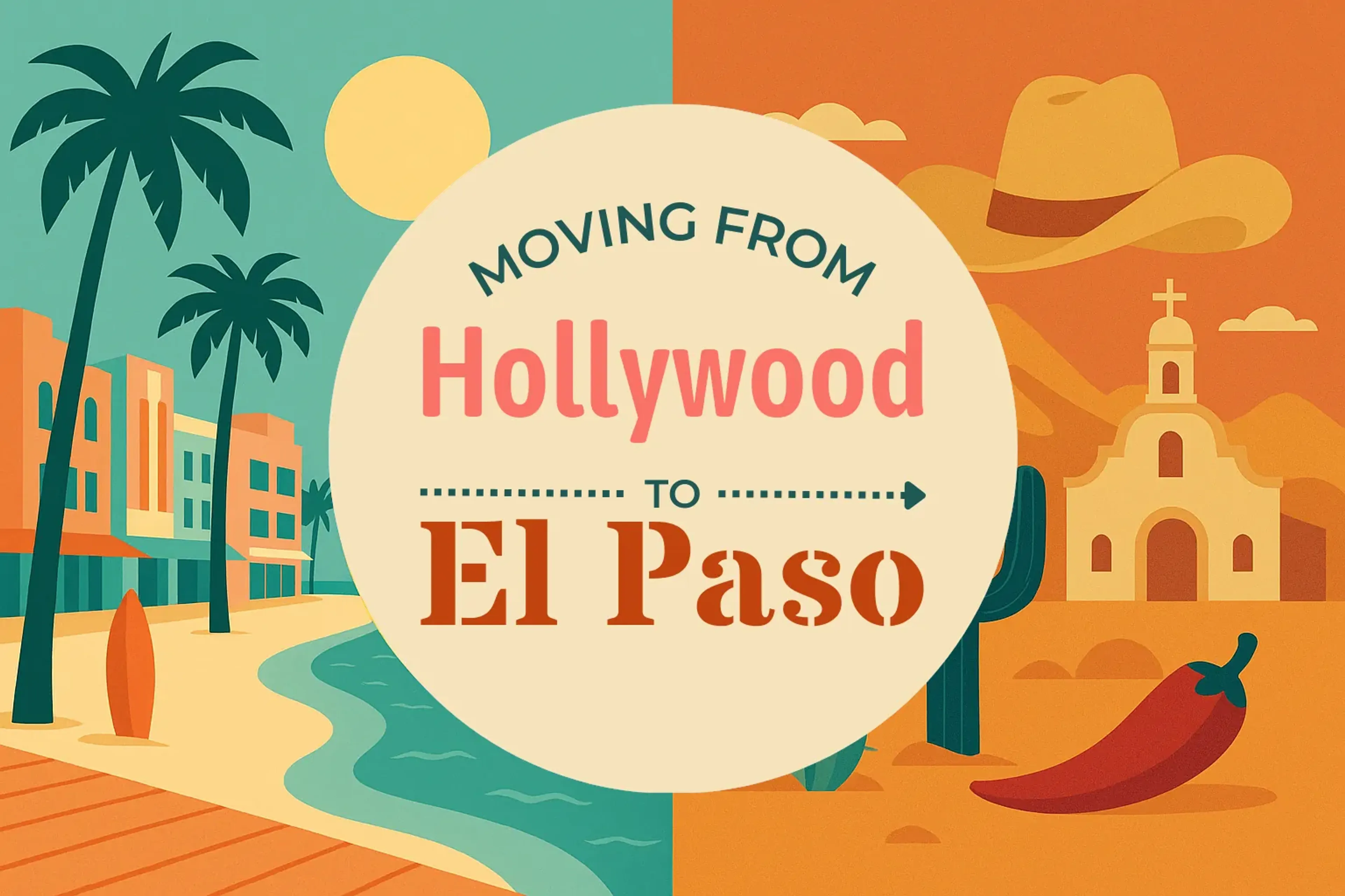 Side-by-side comparison of Hollywood to El Paso moving companies
