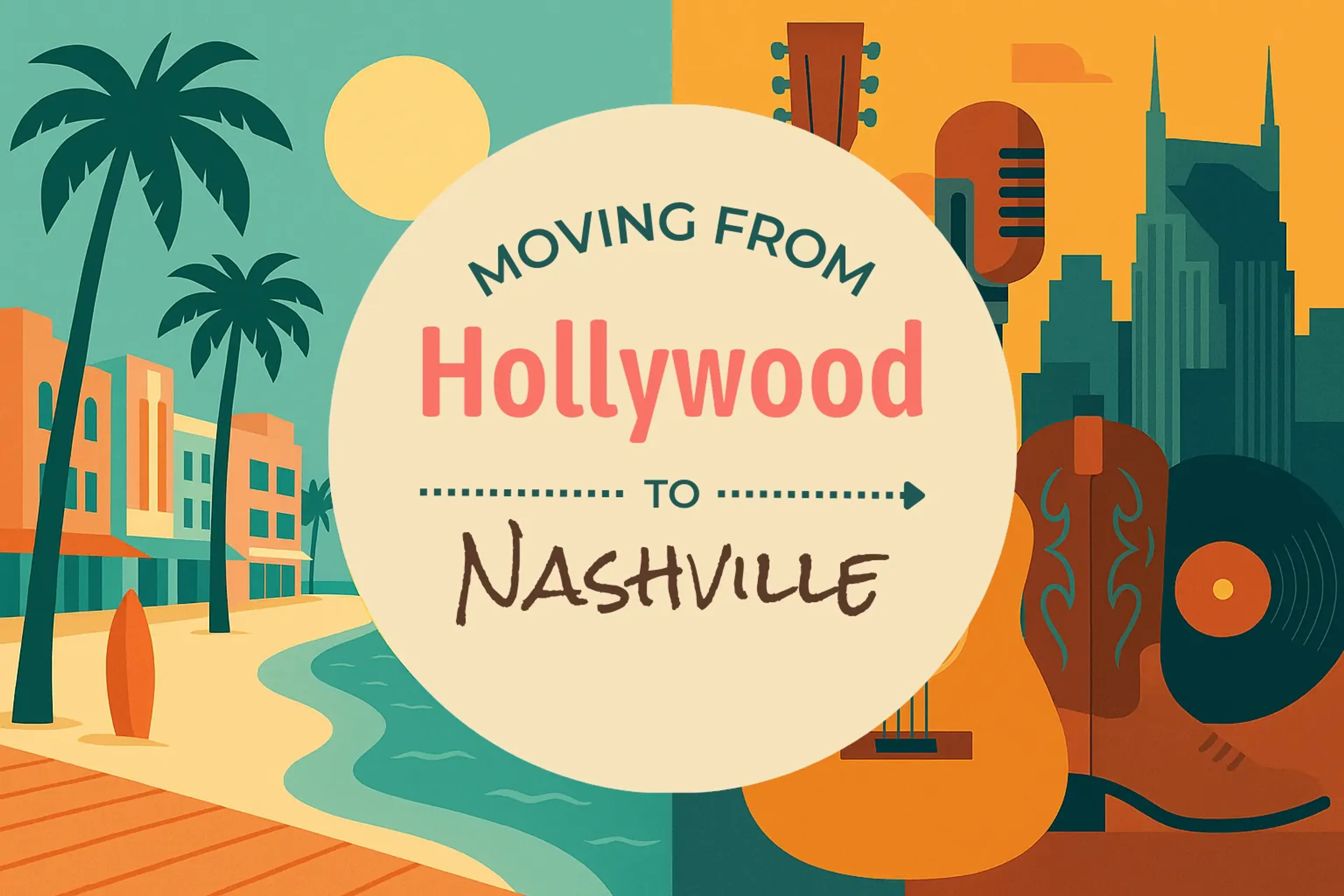 Side-by-side comparison of Hollywood to Nashville moving companies