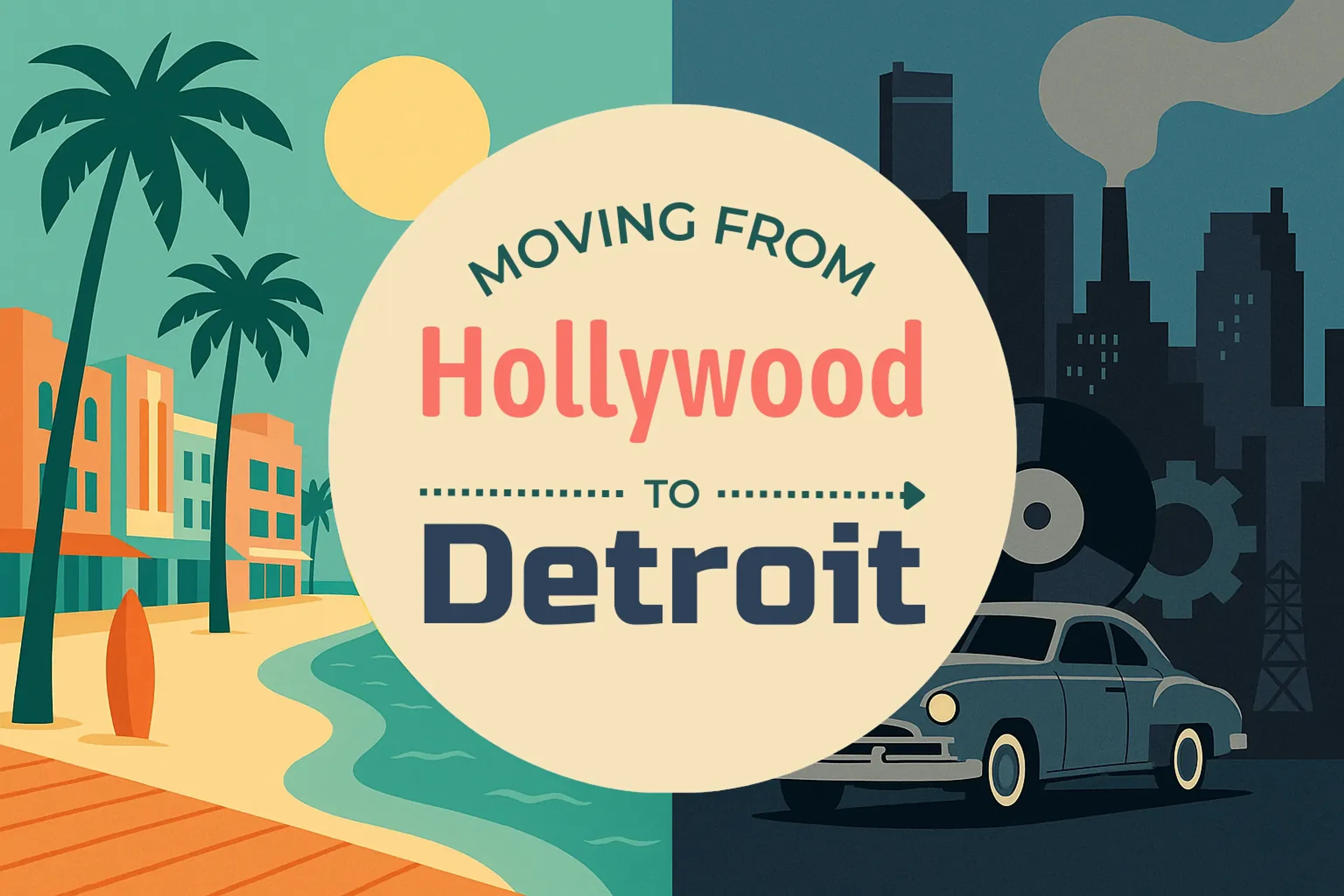 Side-by-side comparison of Hollywood to Detroit moving companies