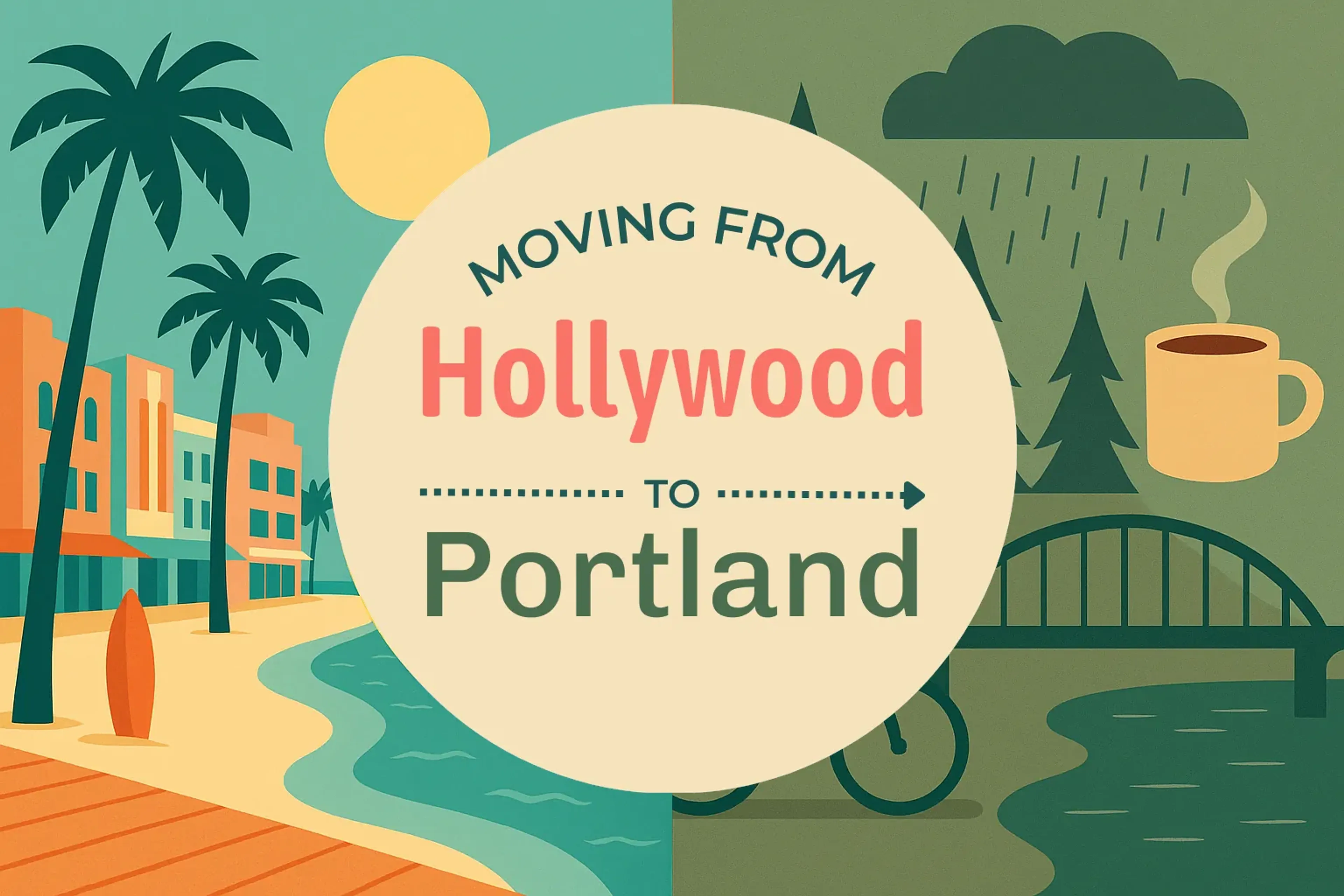 Side-by-side comparison of Hollywood to Portland moving companies