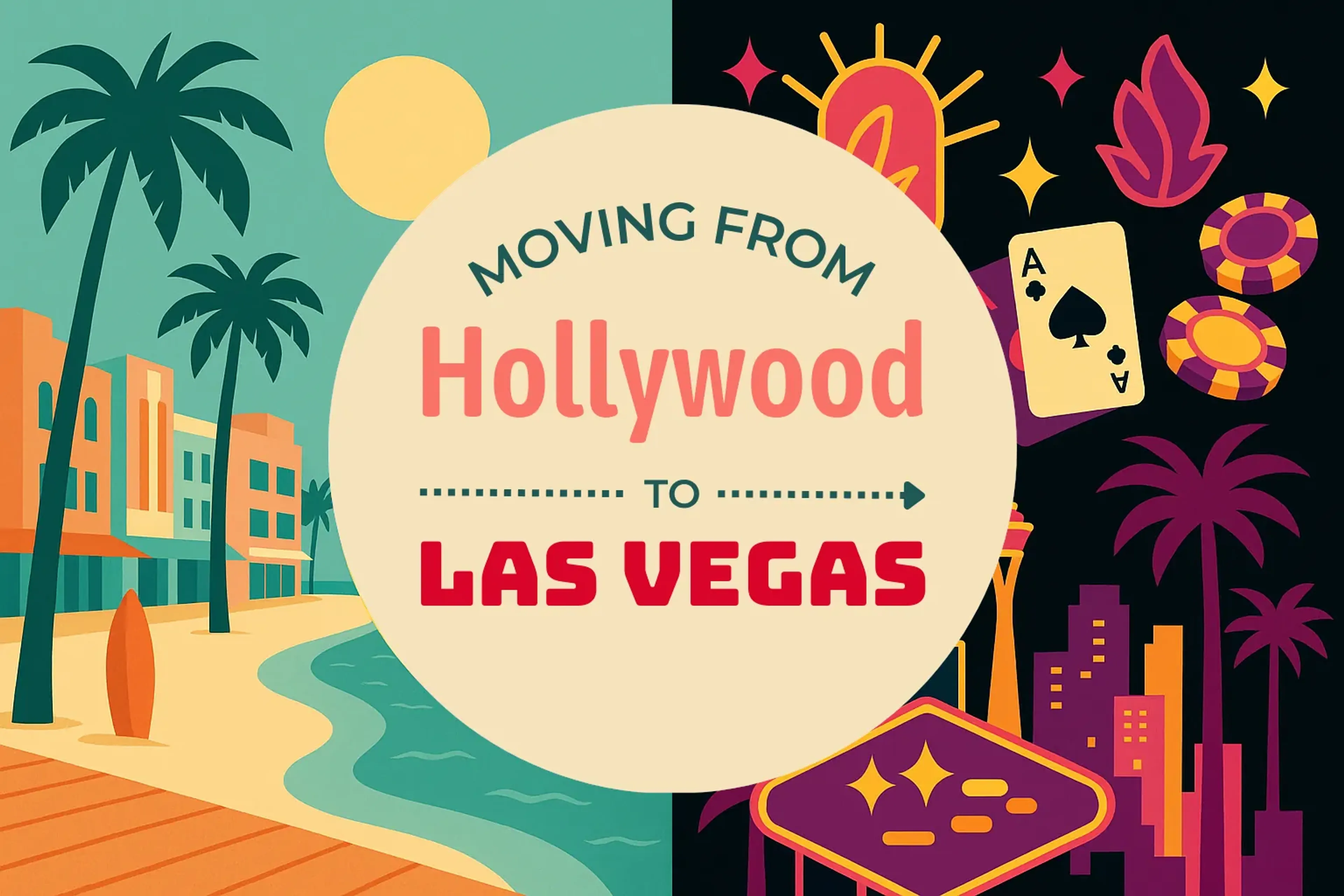 Side-by-side comparison of Hollywood to Las Vegas moving companies