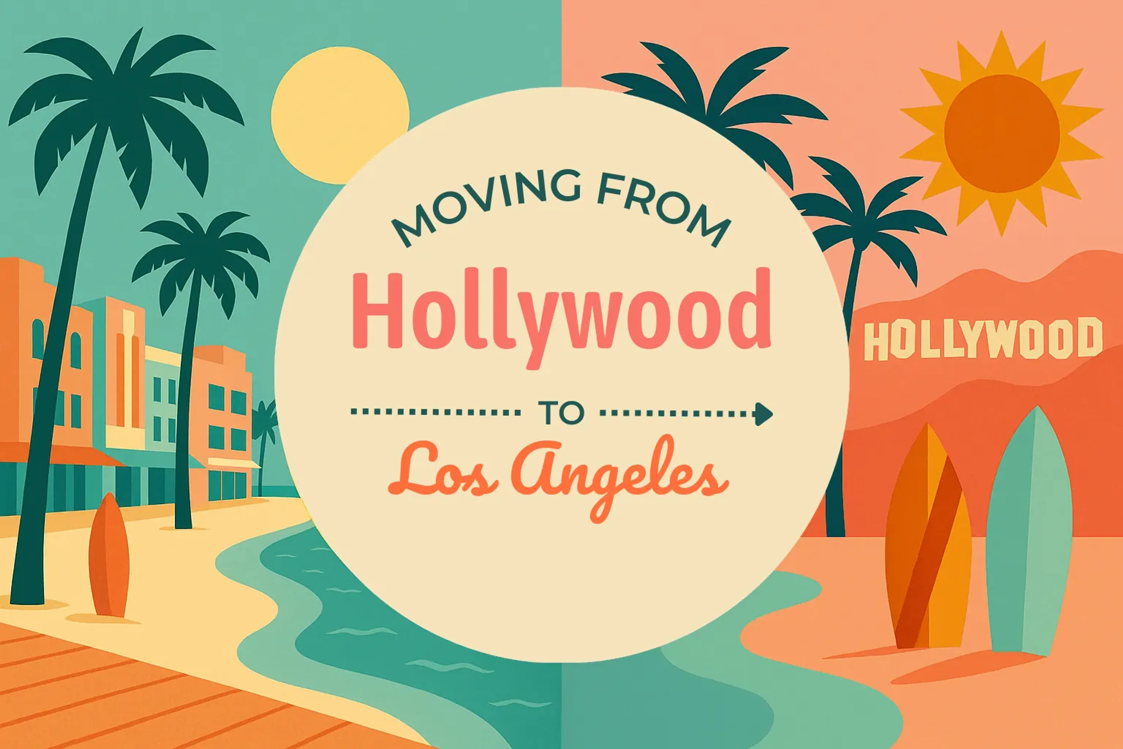 Side-by-side comparison of Hollywood to Los Angeles moving companies