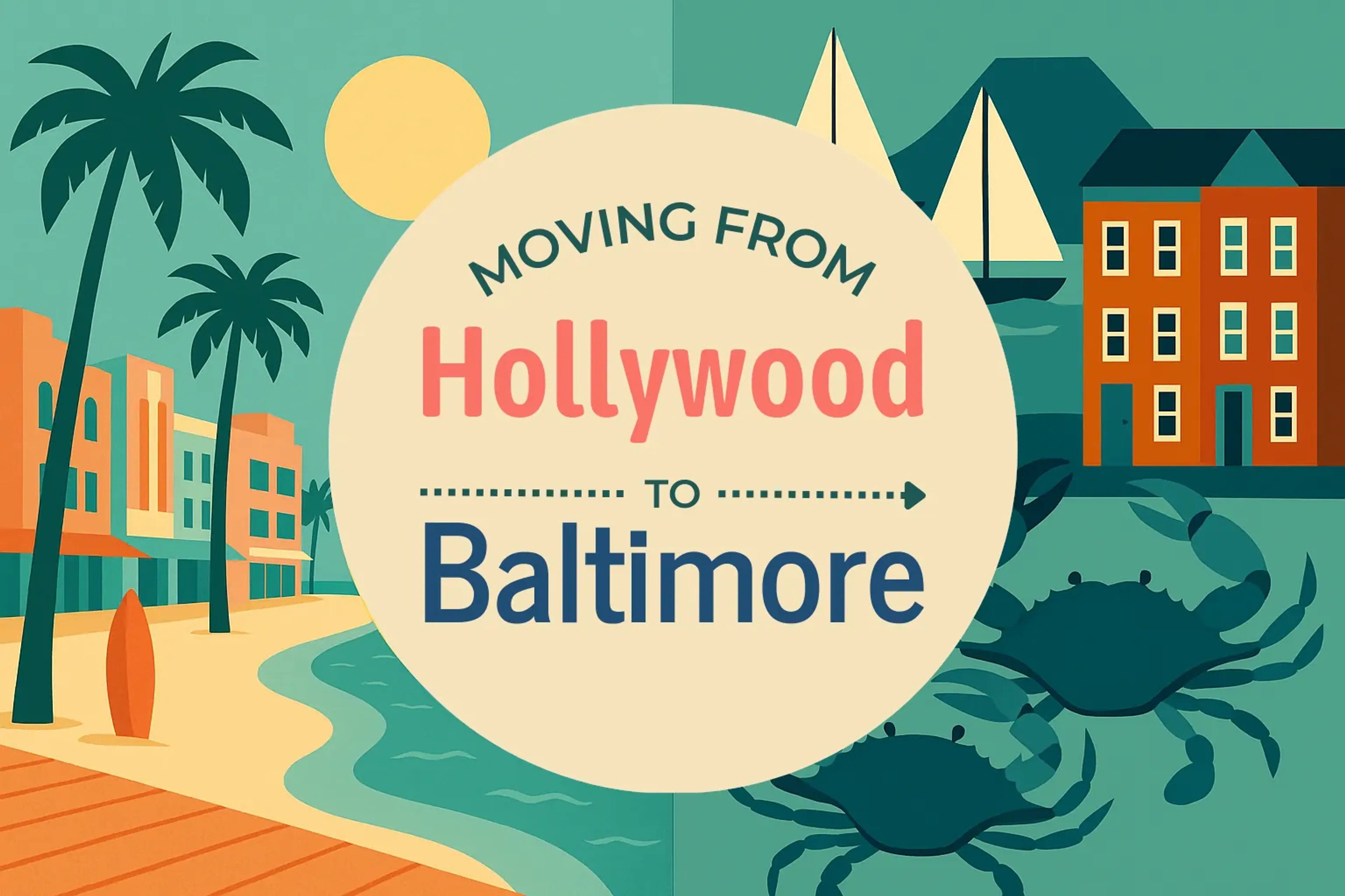 Side-by-side comparison of Hollywood to Baltimore moving companies