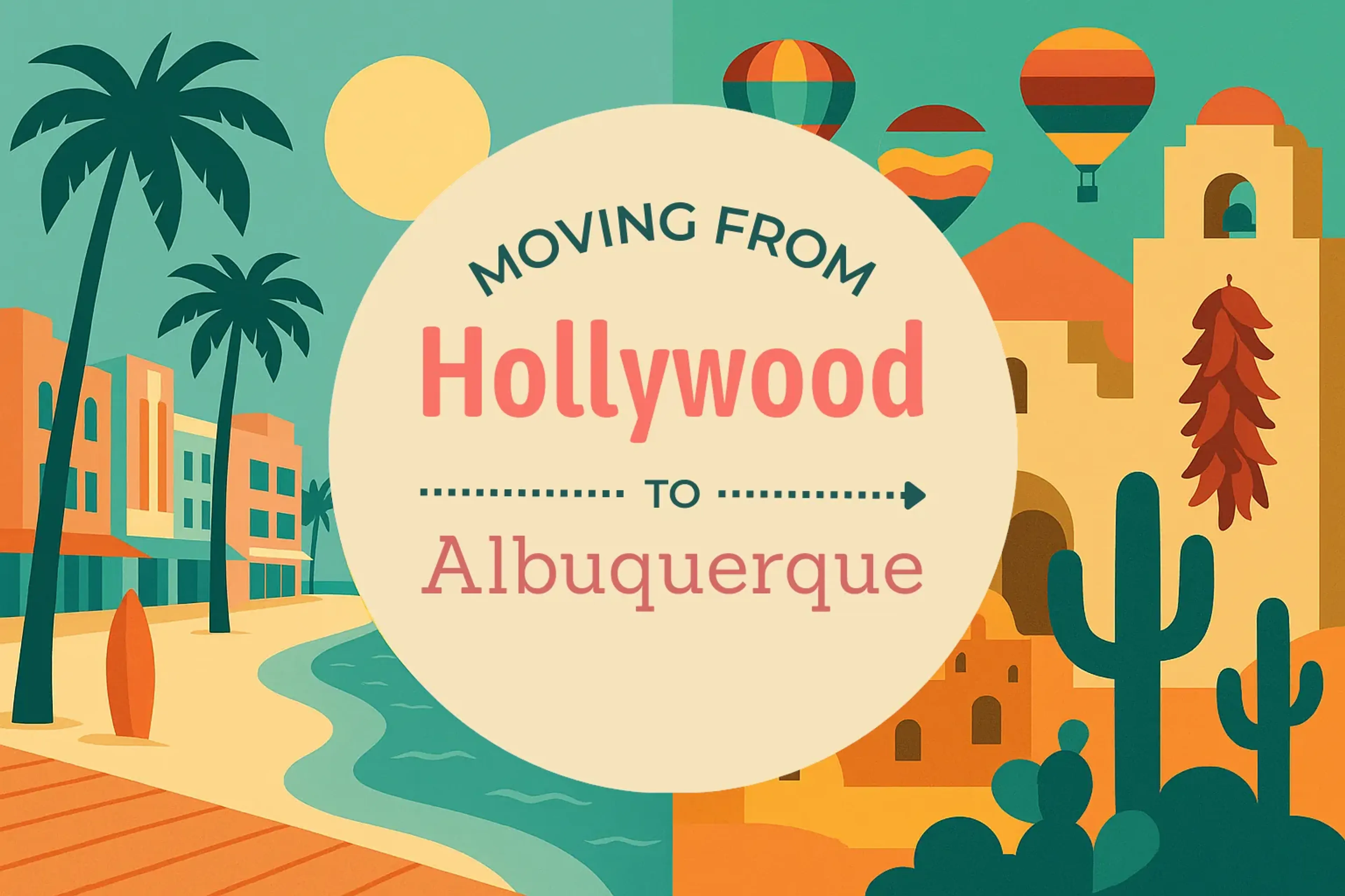 Side-by-side comparison of Hollywood to Albuquerque moving companies